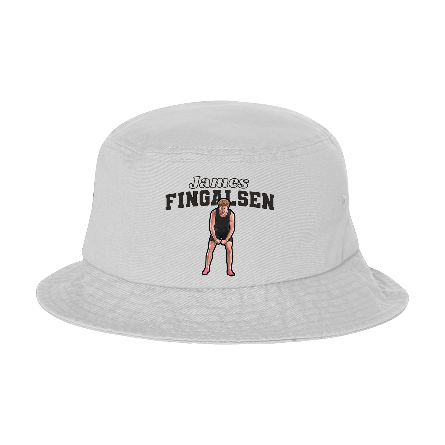 Bucket Cap — Name Arch in White