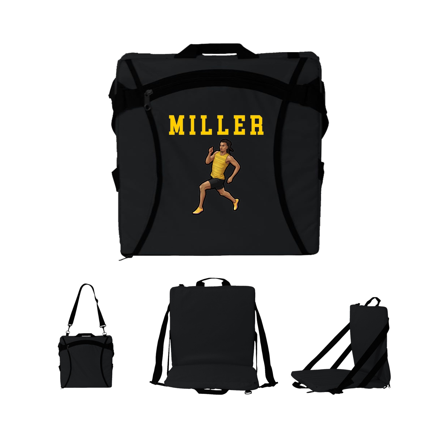 Folding Stadium Seat — Shirsey in Black