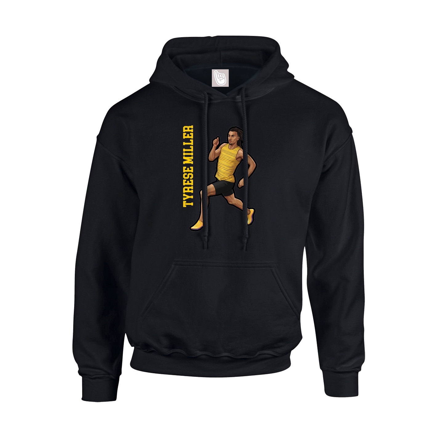 Youth Hoodie — Name Vertical in Black