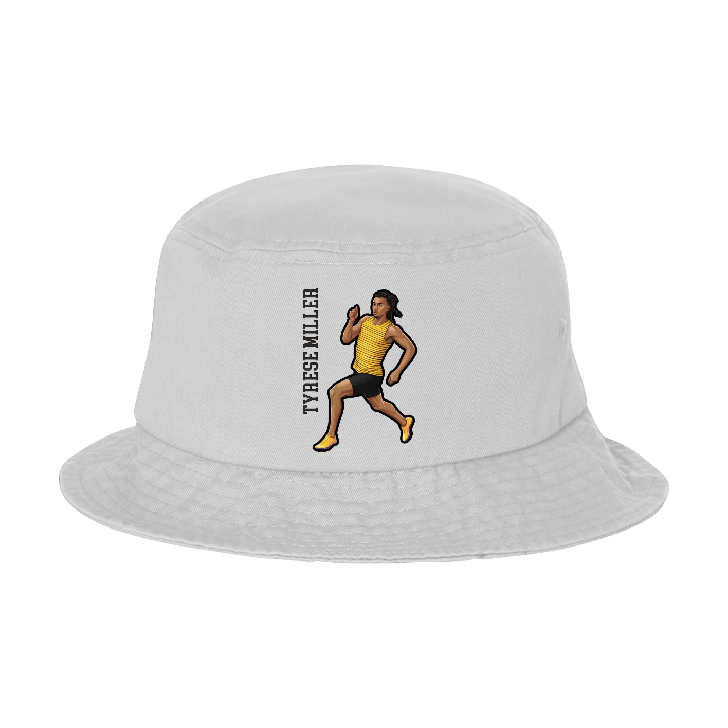 Bucket Cap — Name Vertical in White