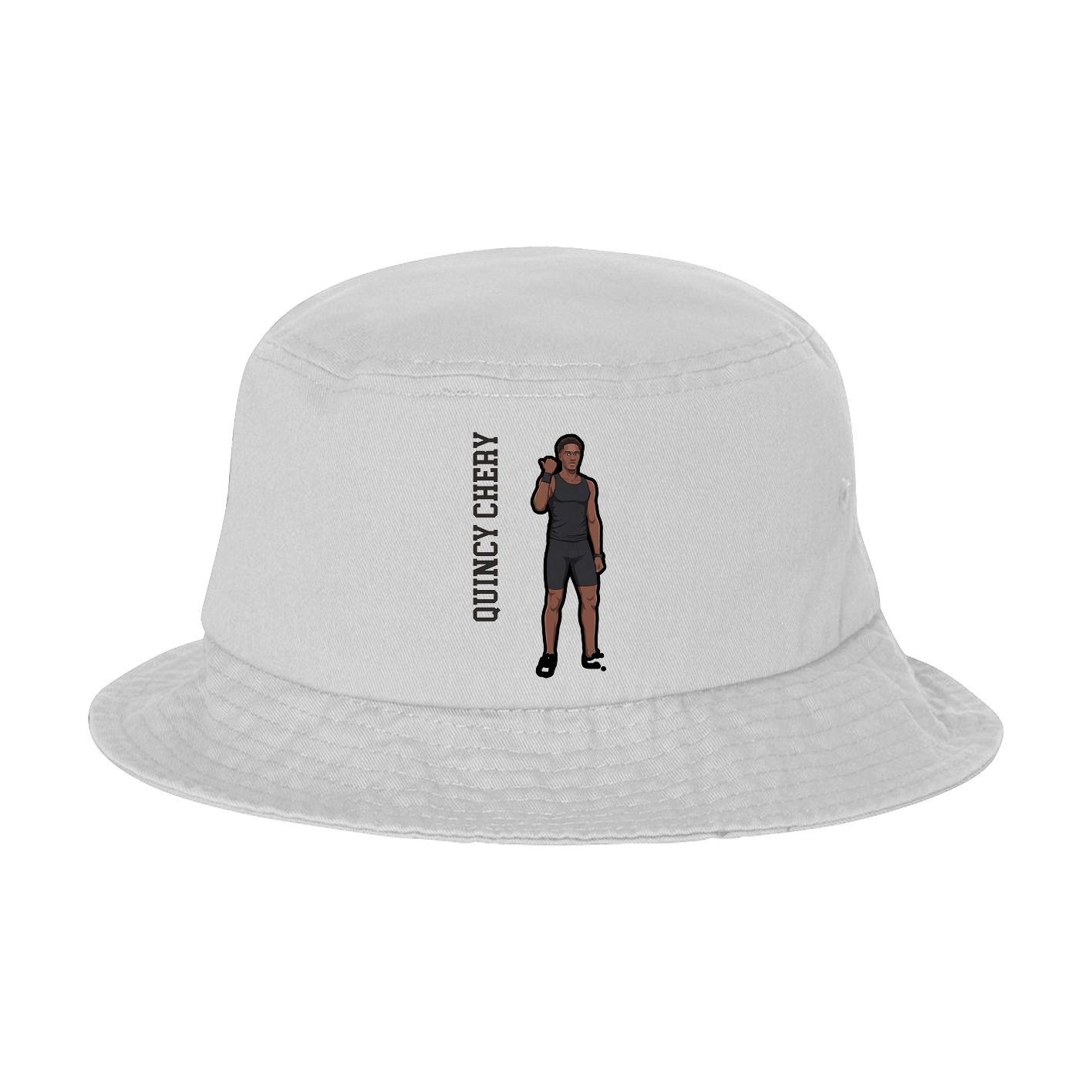 Bucket Cap — Name Vertical in White