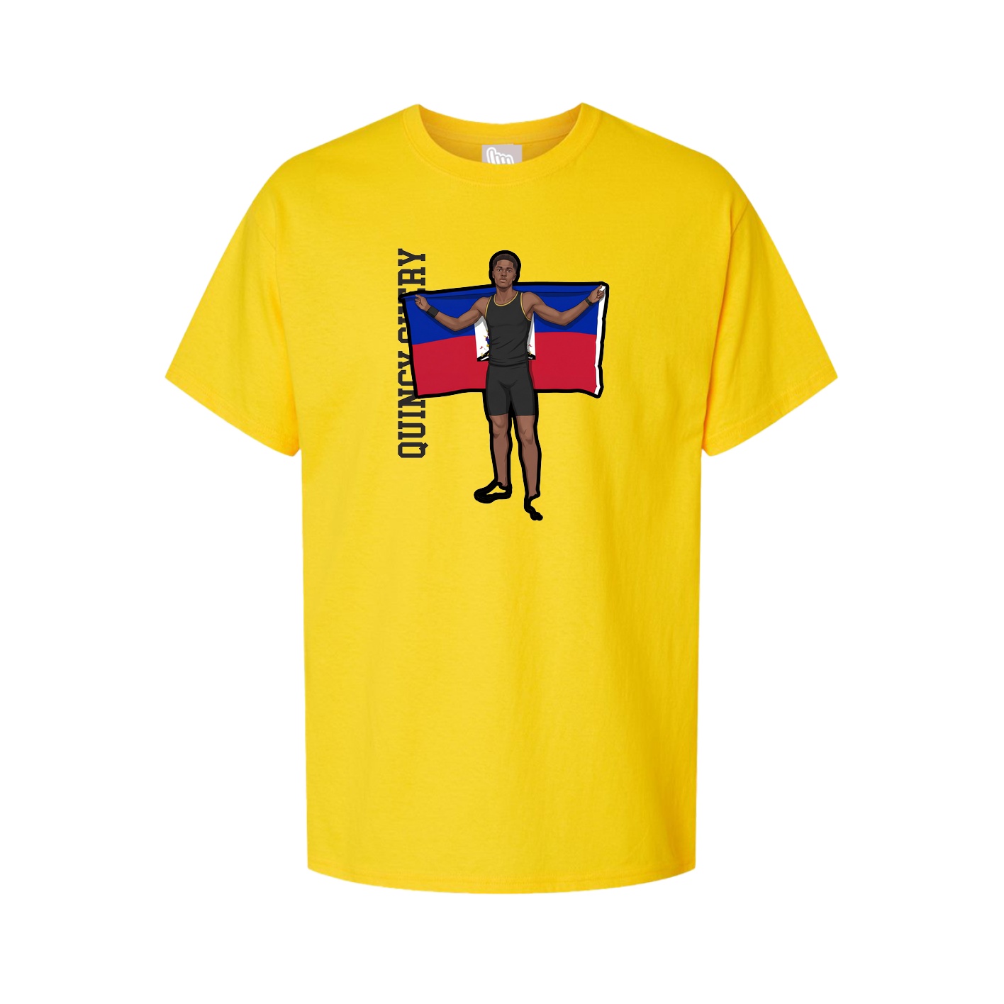 Youth Tee — Name Vertical in Gold