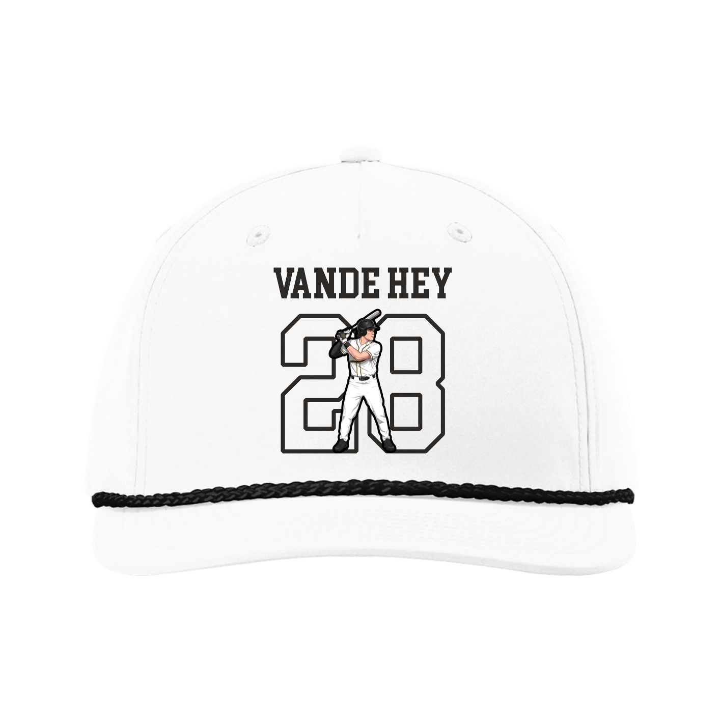 Five-Panel Classic Rope Cap — Shirsey in White