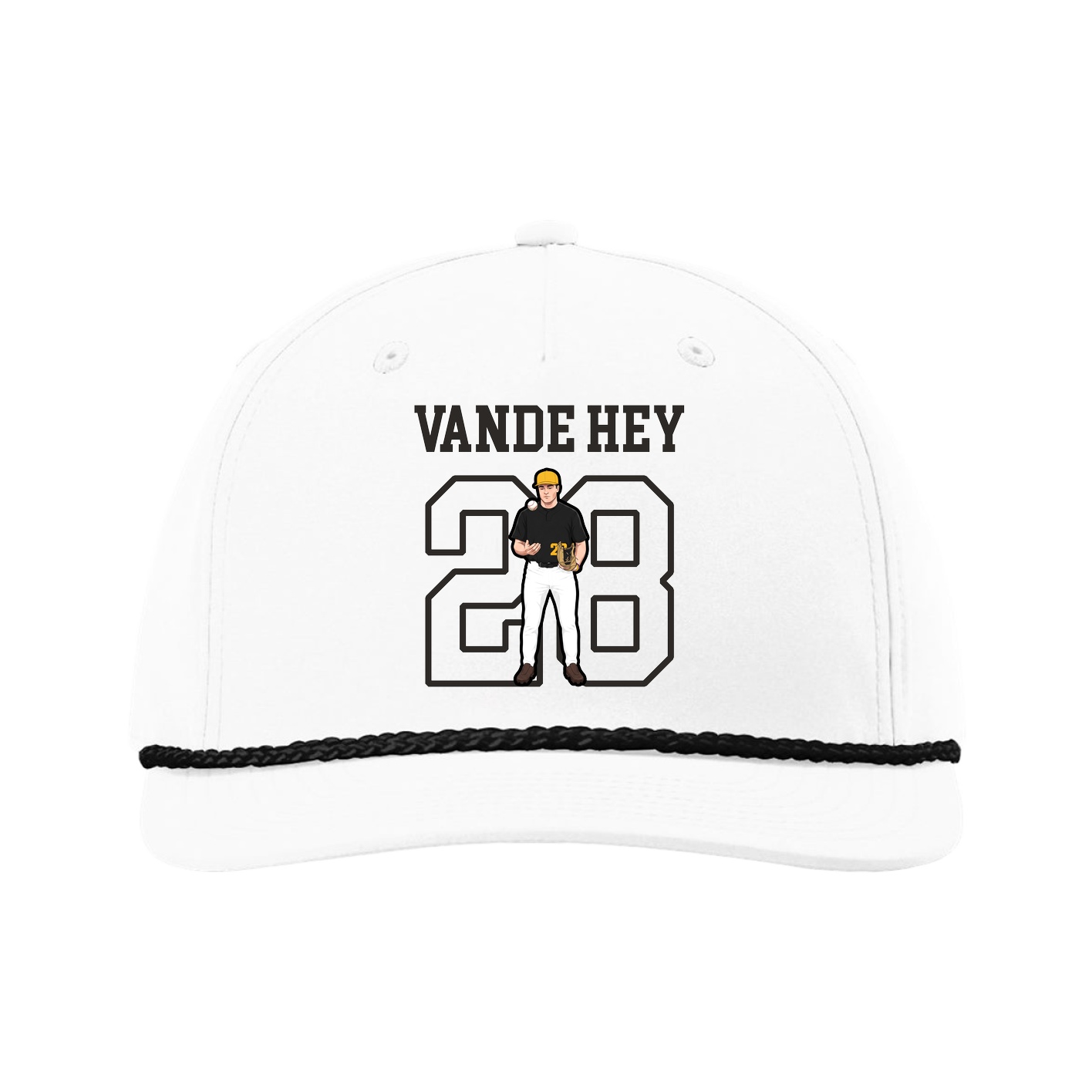 Five-Panel Classic Rope Cap — Shirsey in White