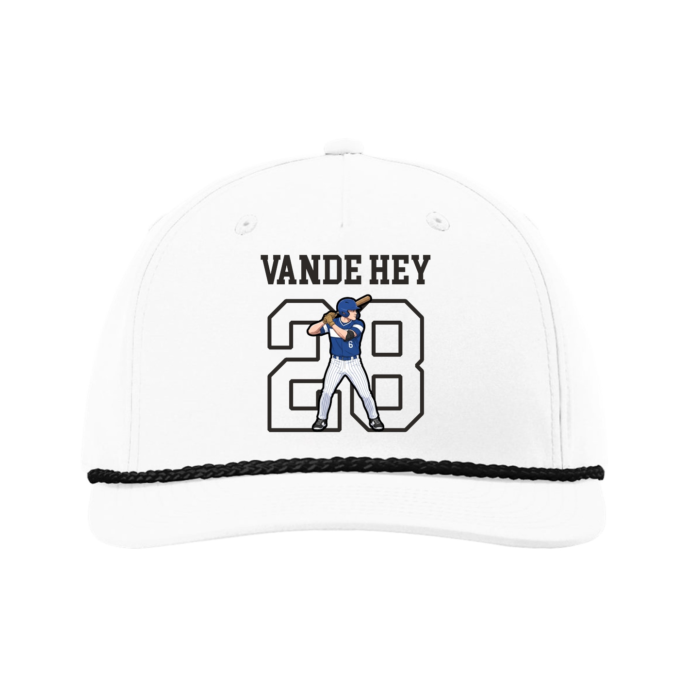 Five-Panel Classic Rope Cap — Shirsey in White