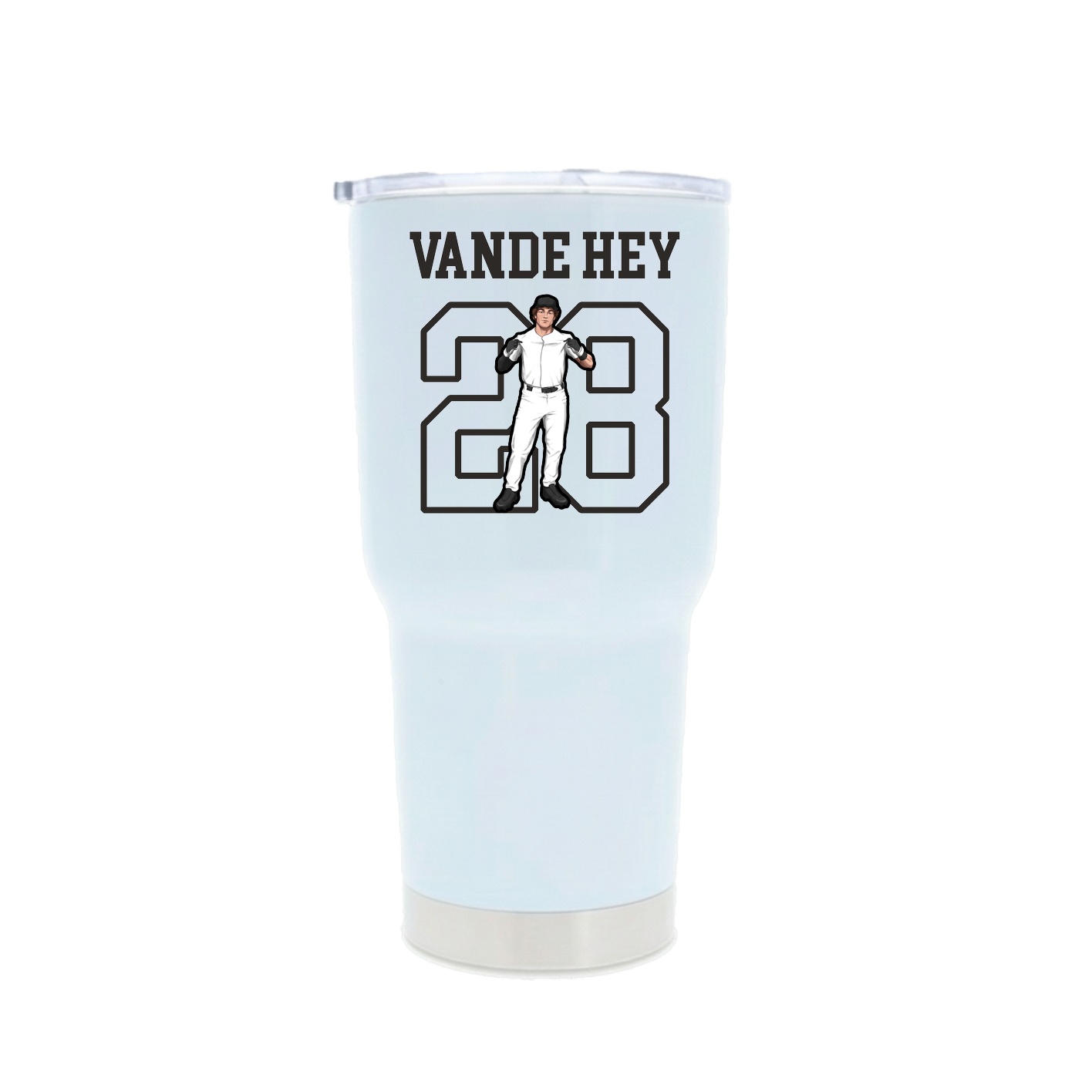 30oz Stainless Steel Tumbler — Shirsey in White