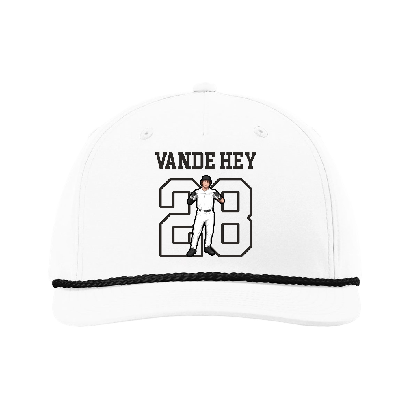 Five-Panel Classic Rope Cap — Shirsey in White