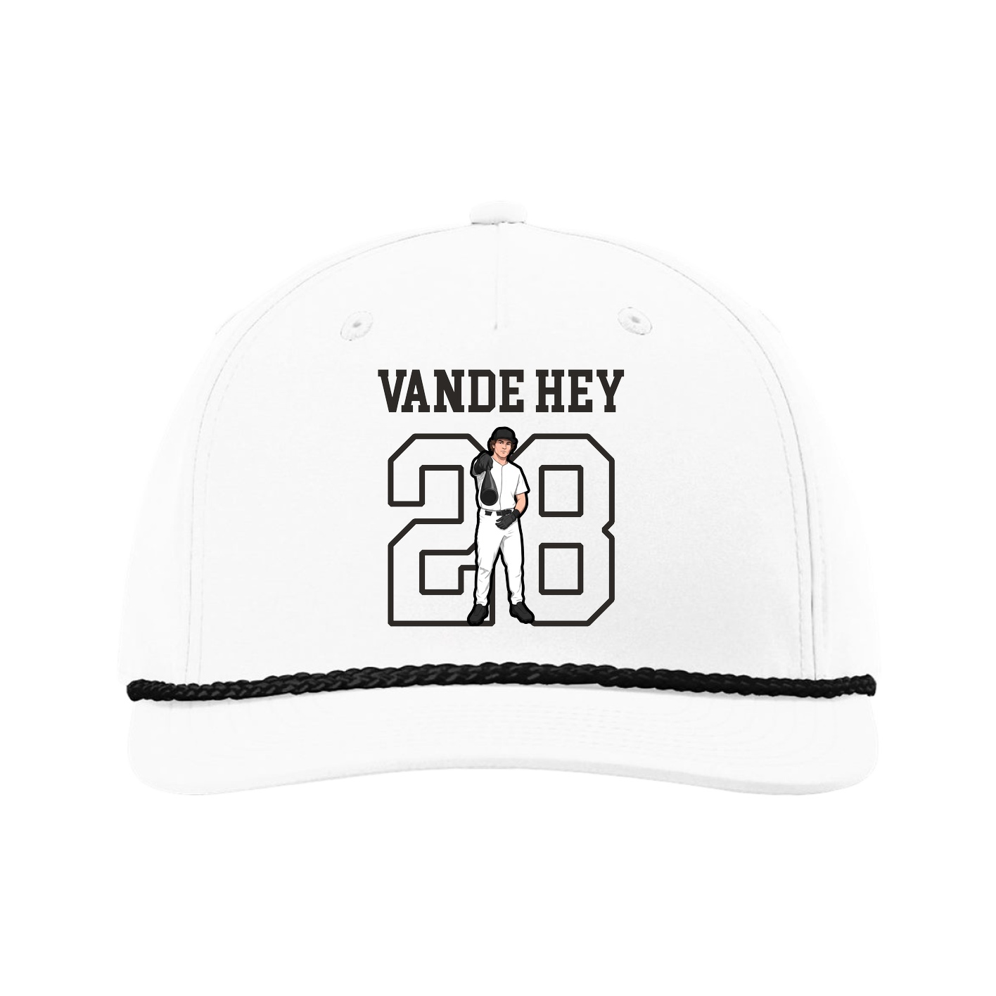 Five-Panel Classic Rope Cap — Shirsey in White