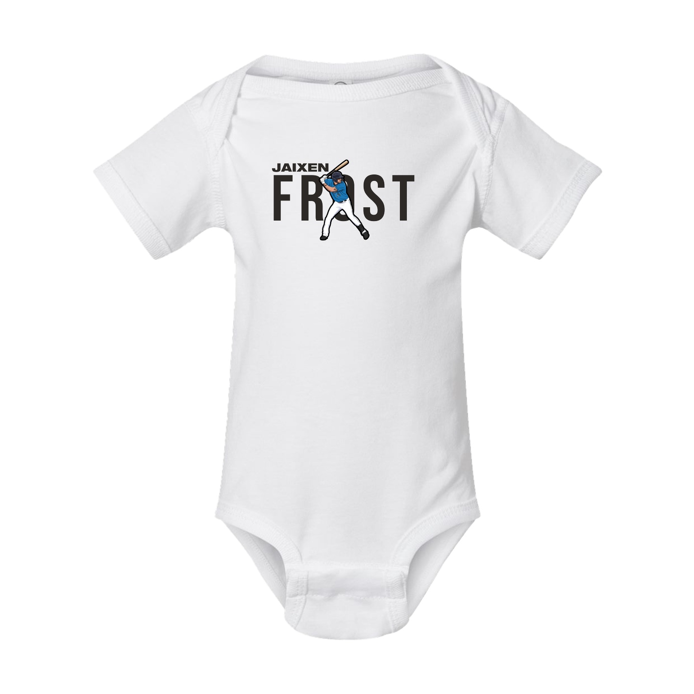 Baby Onesie — Player Name in White