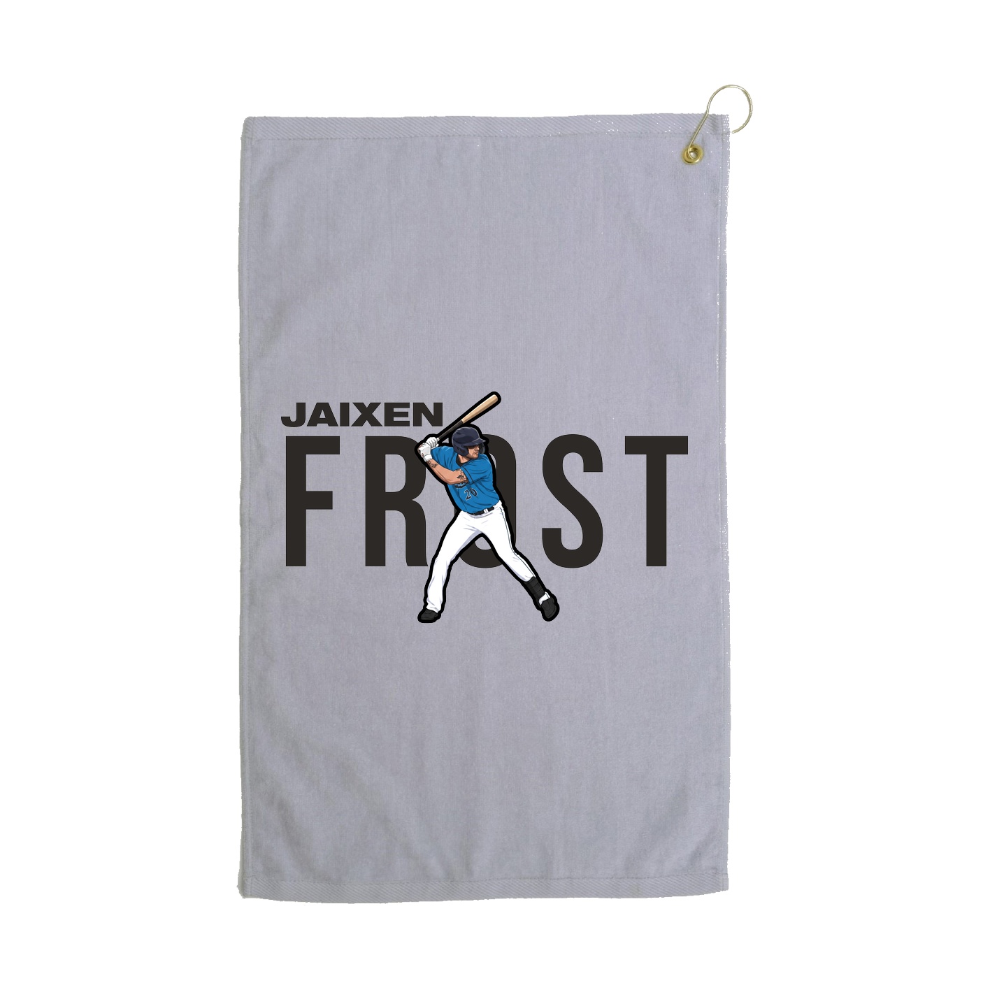 Golf Towel — Player Name in Grey