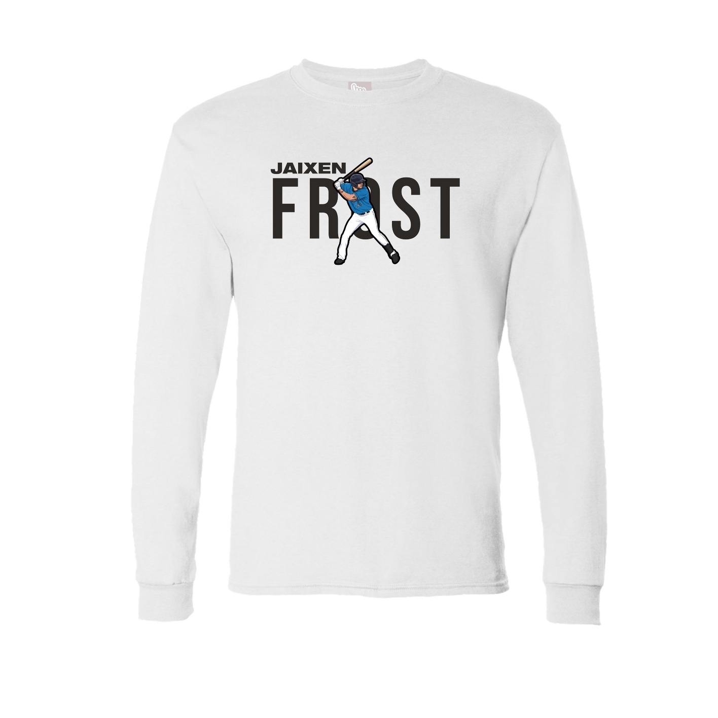 Long Sleeve Tee — Player Name in White