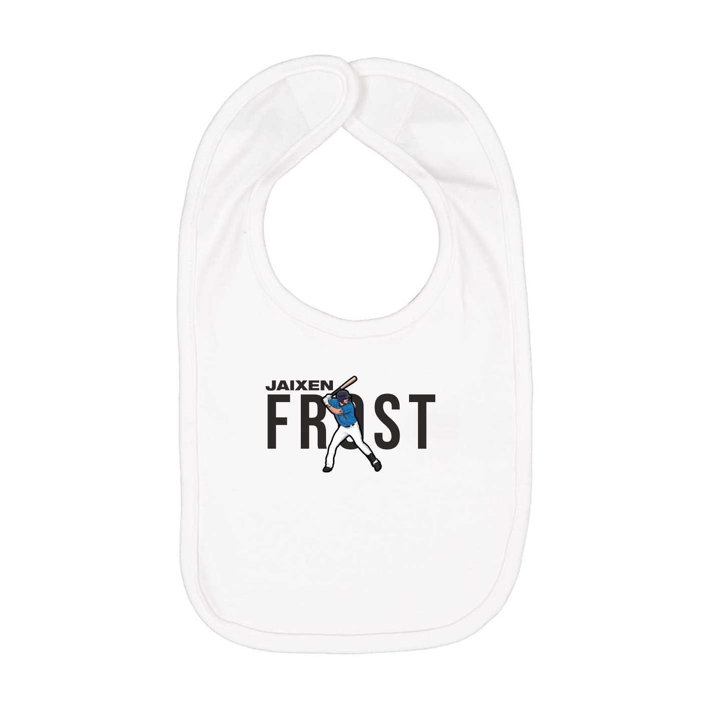 Infant Bib — Player Name in White