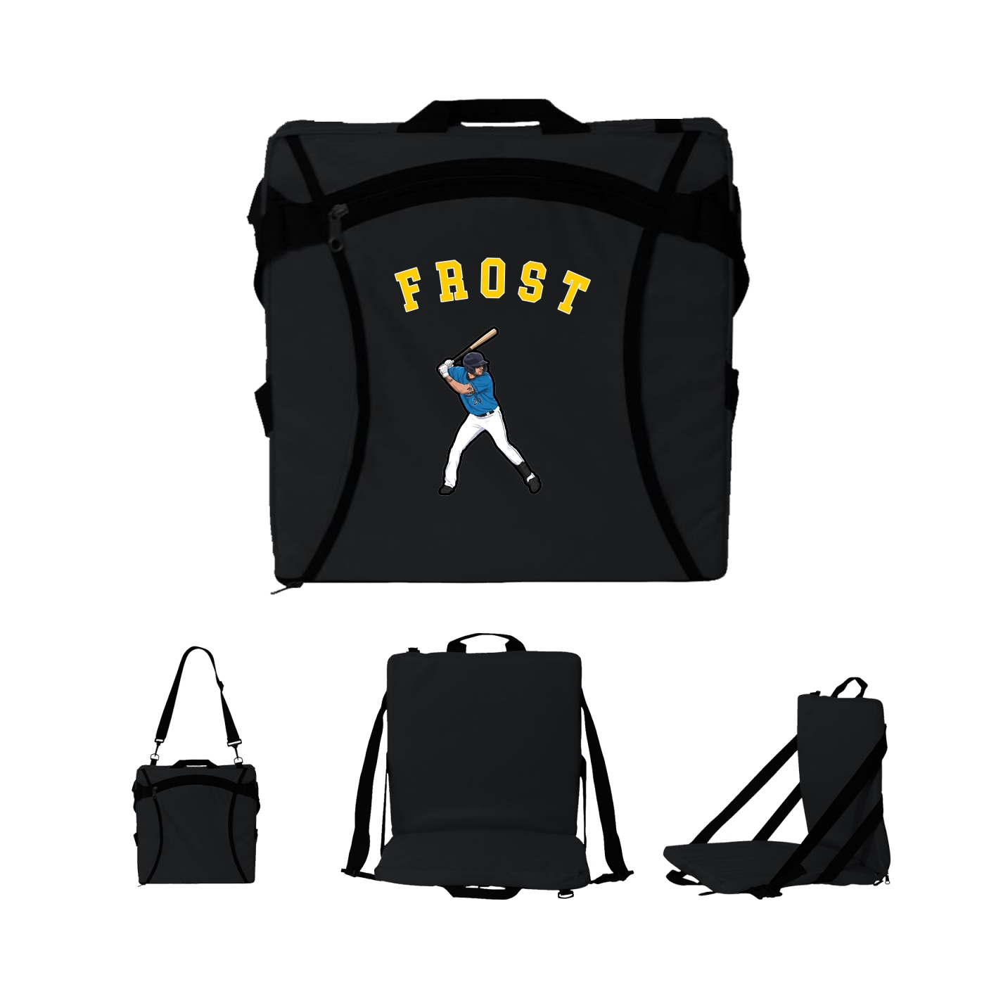 Folding Stadium Seat — Shirsey Arch in Black