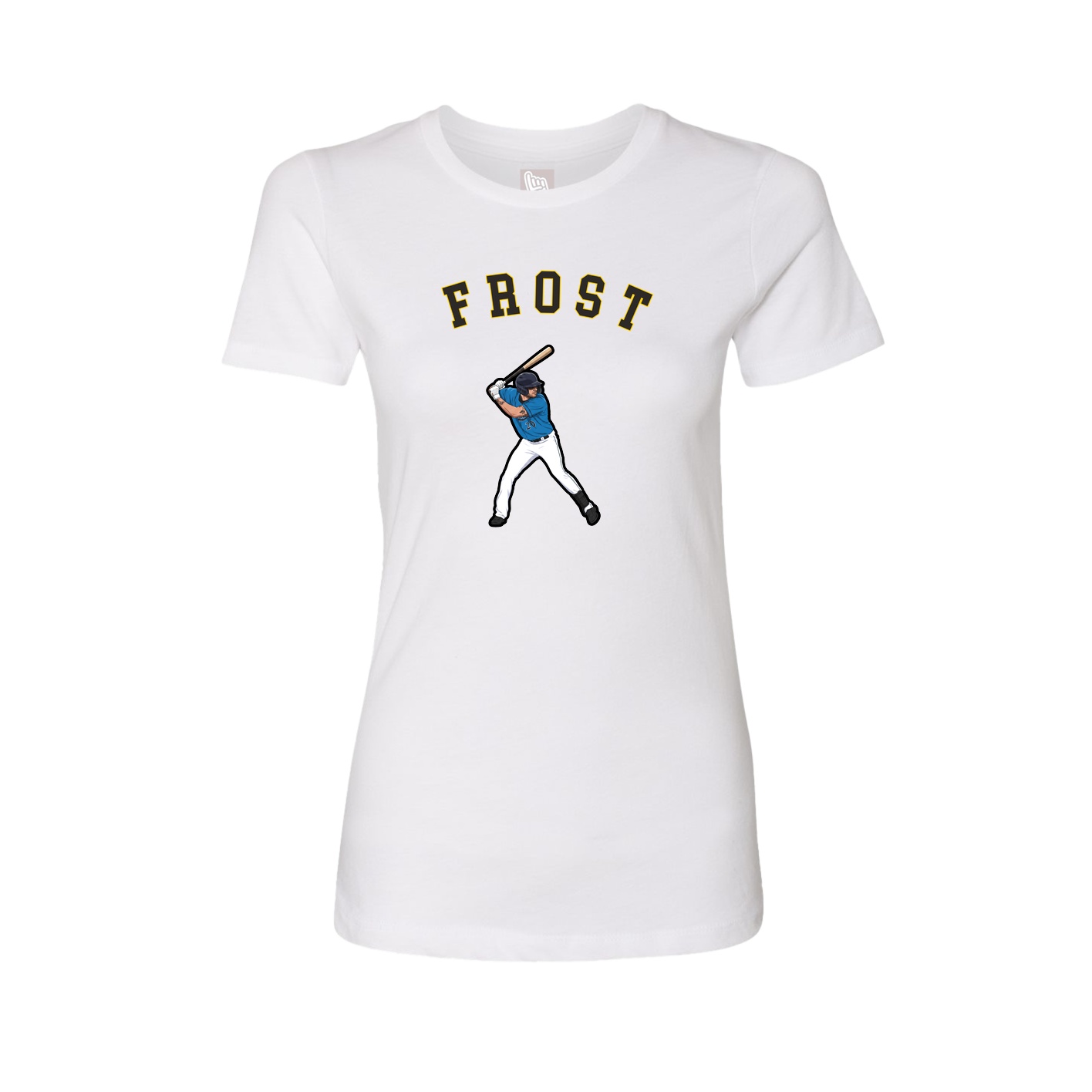Fitted Women's Tee — Shirsey Arch in White