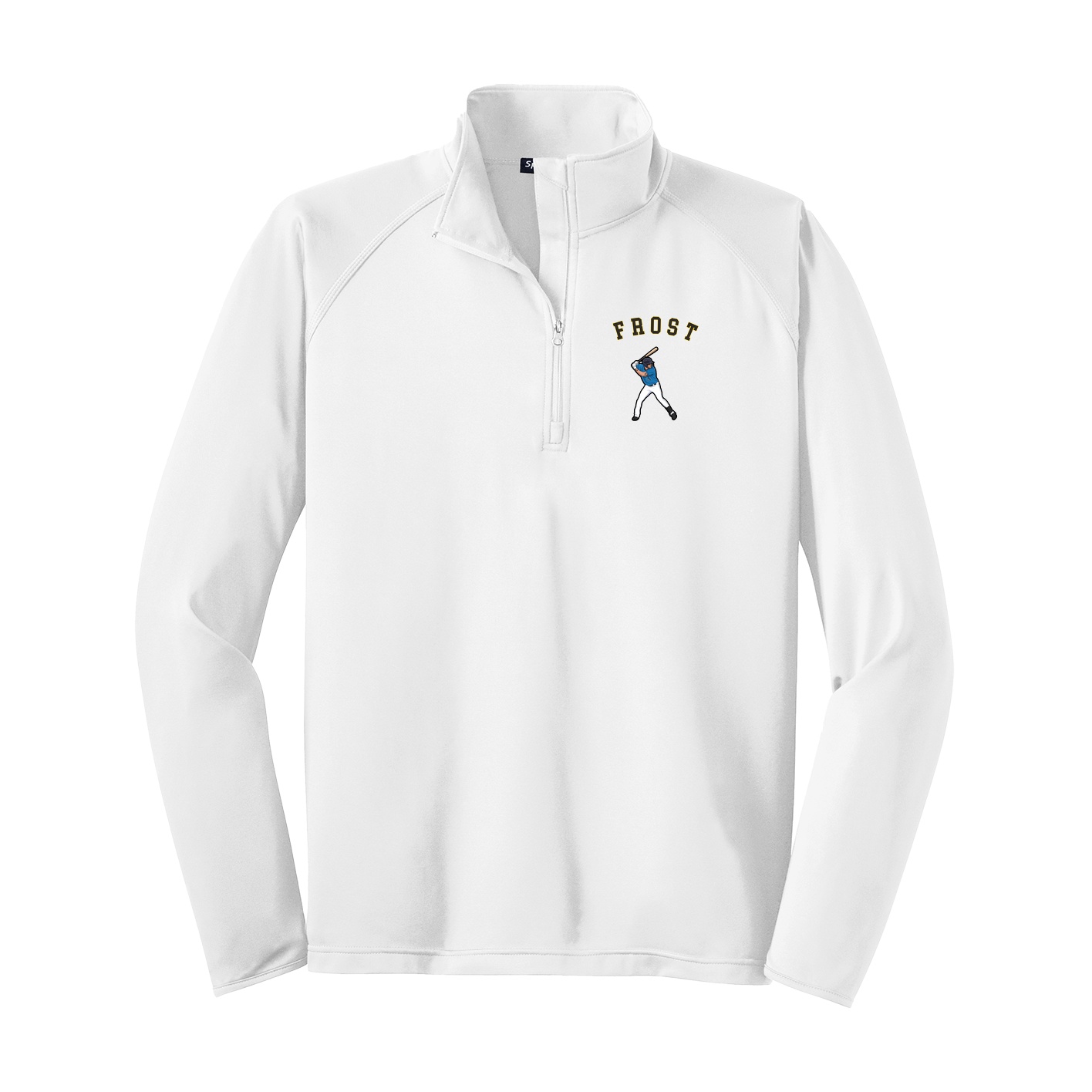Q-Zip Pullover — Shirsey Arch in White