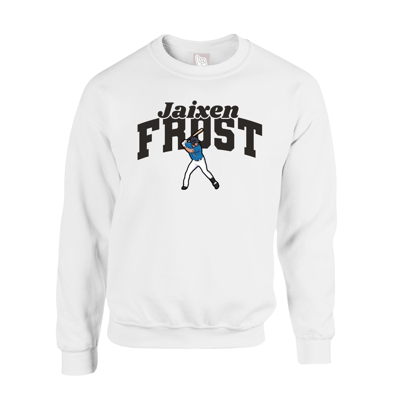 Fleece Crew — Signature Arch in White