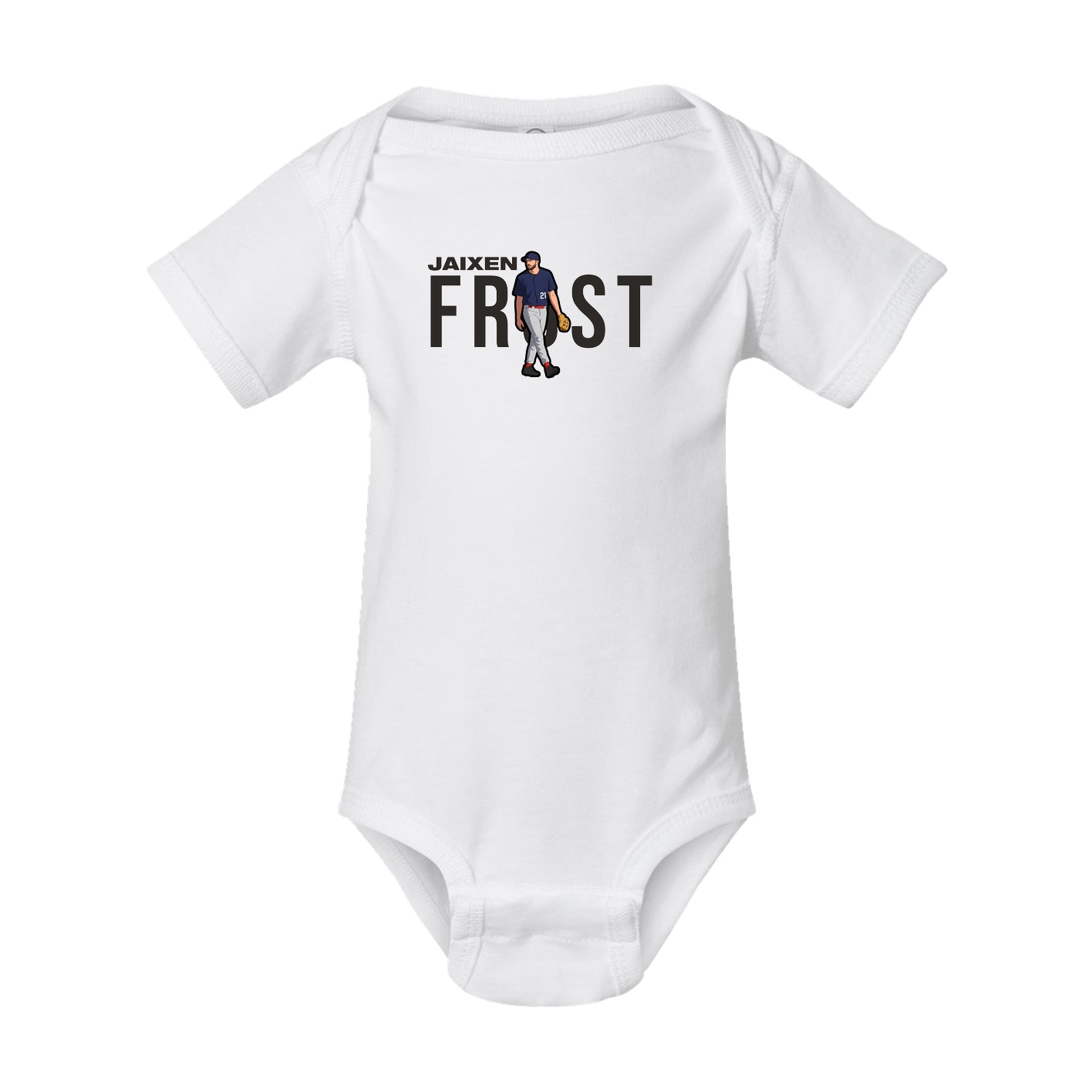 Baby Onesie — Player Name in White