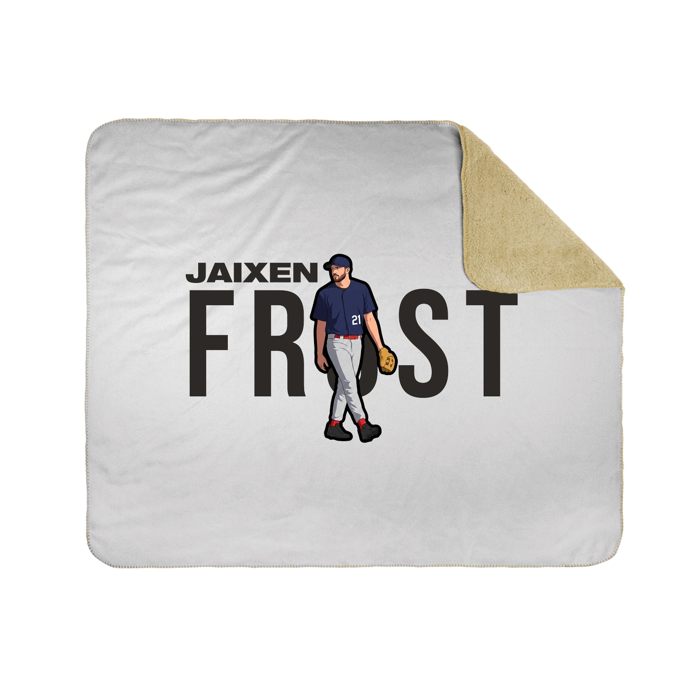 Throw Blanket — Player Name in White