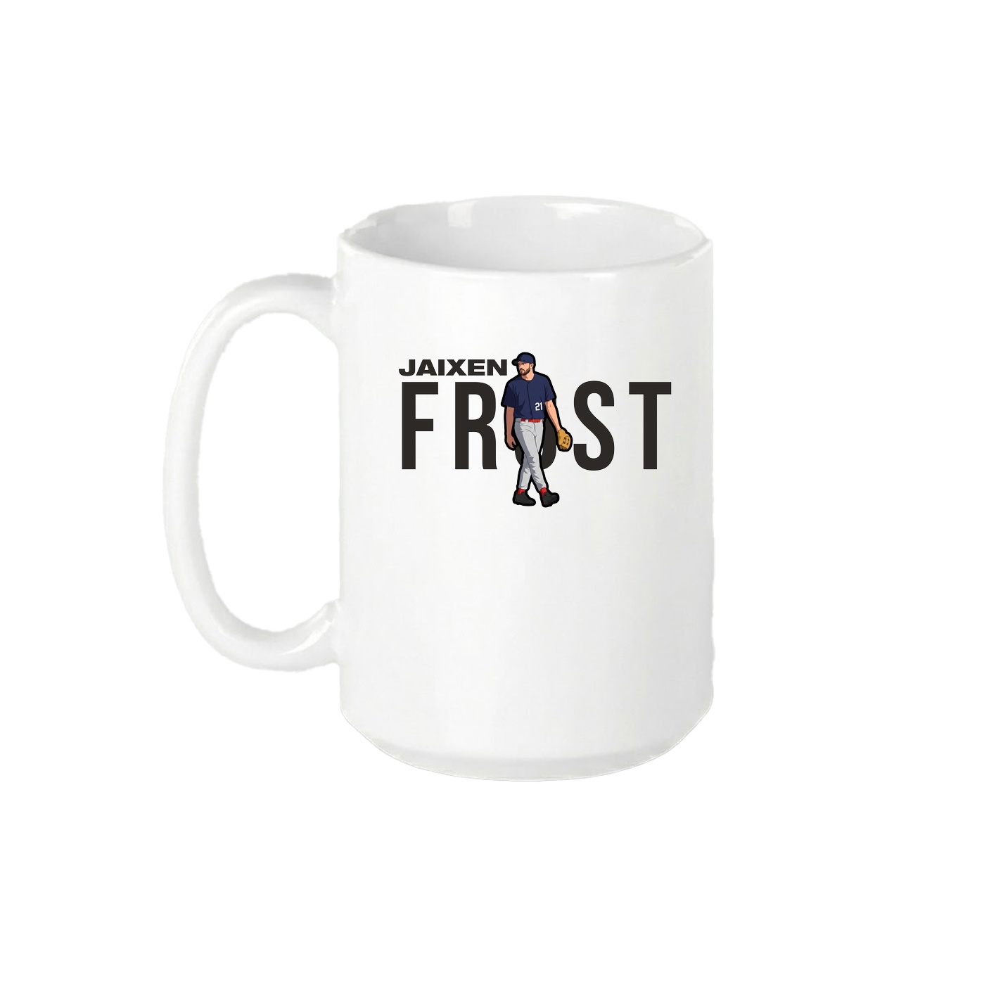 15oz Coffee Mug — Player Name in White