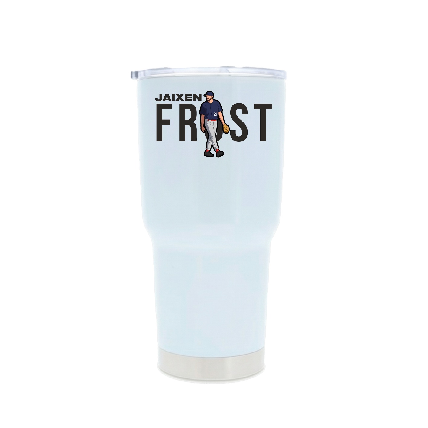 30oz Stainless Steel Tumbler — Player Name in White
