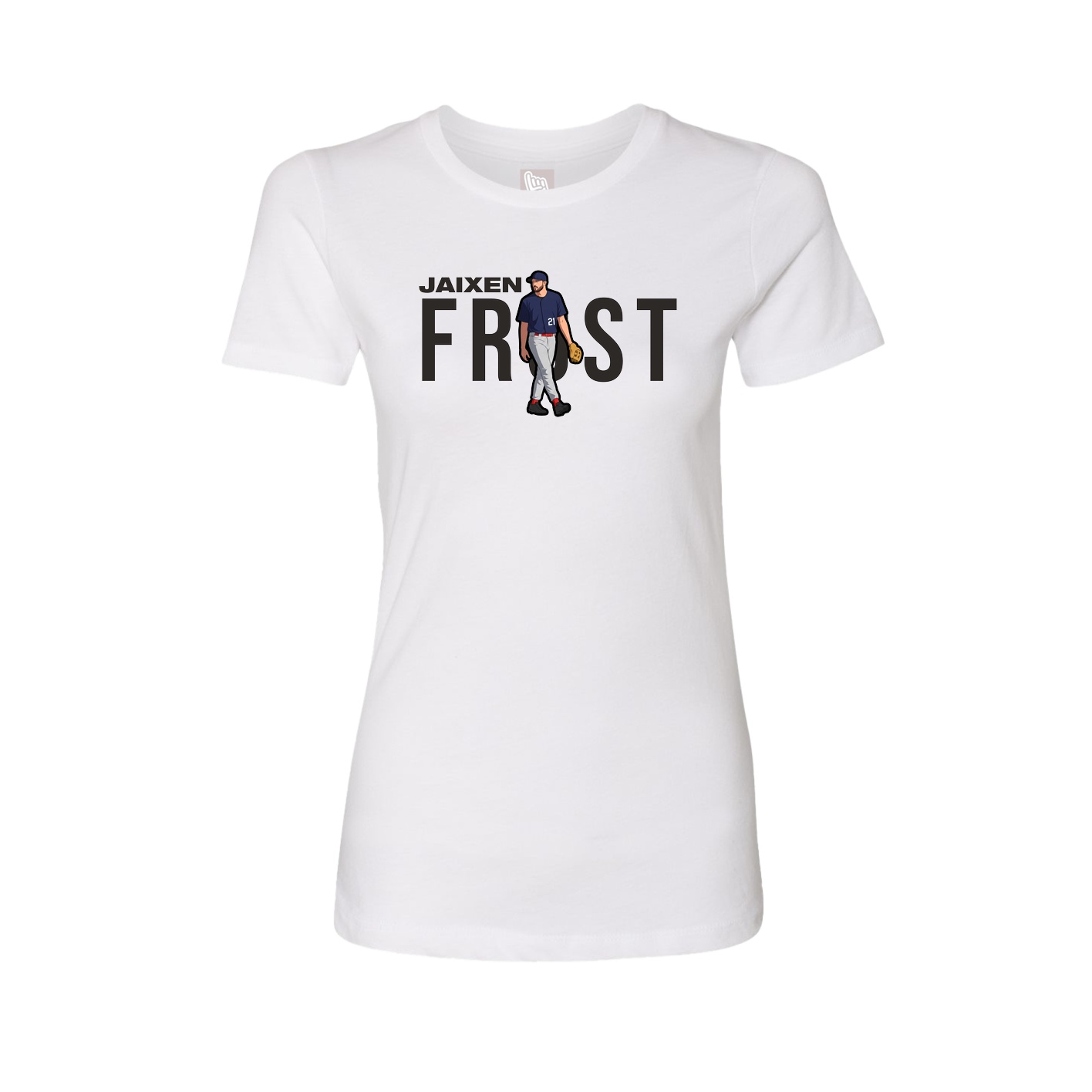 Fitted Women's Tee — Player Name in White