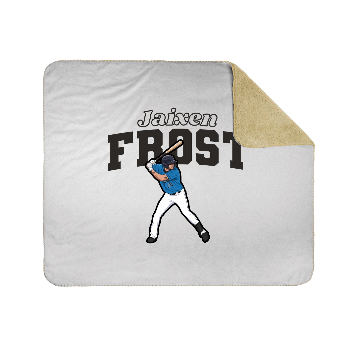 Throw Blanket — Name Arch in White