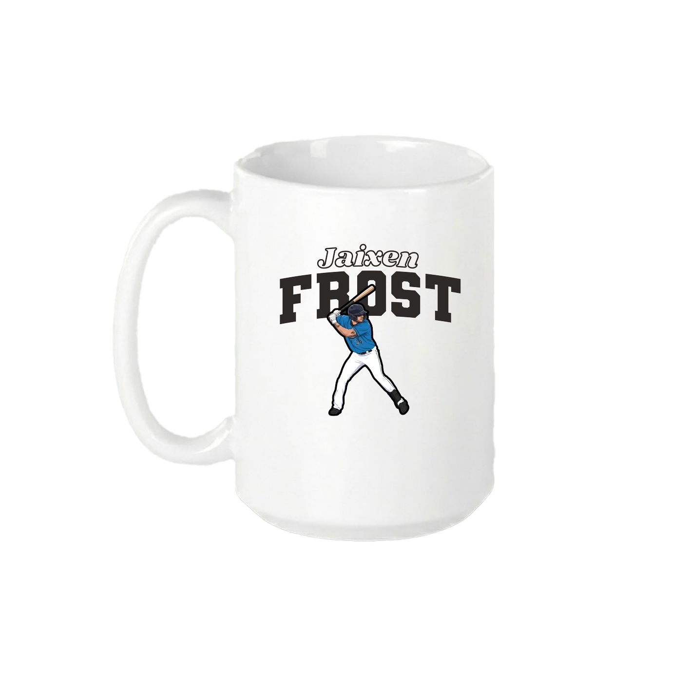 15oz Coffee Mug — Name Arch in White