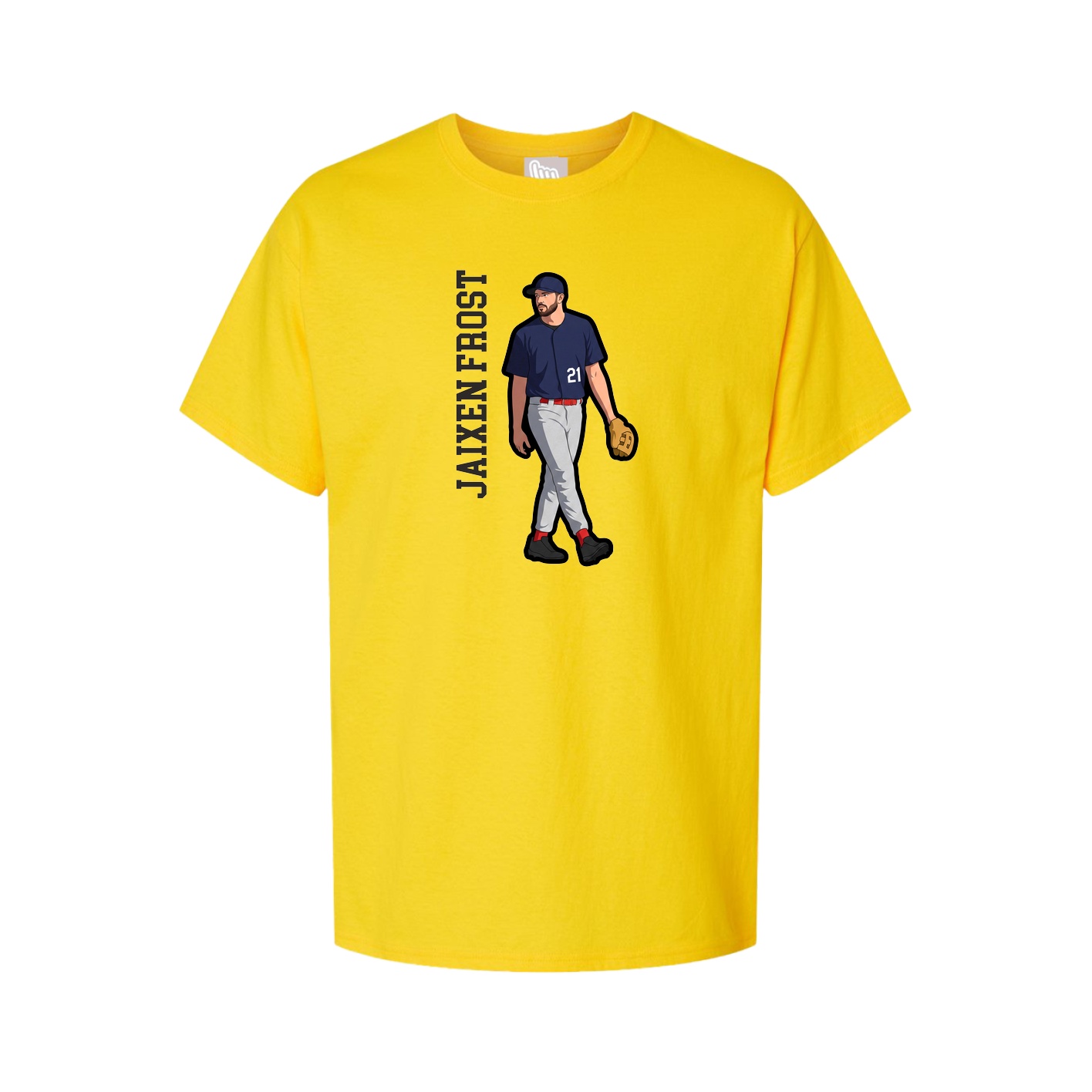 Youth Tee — Name Vertical in Gold
