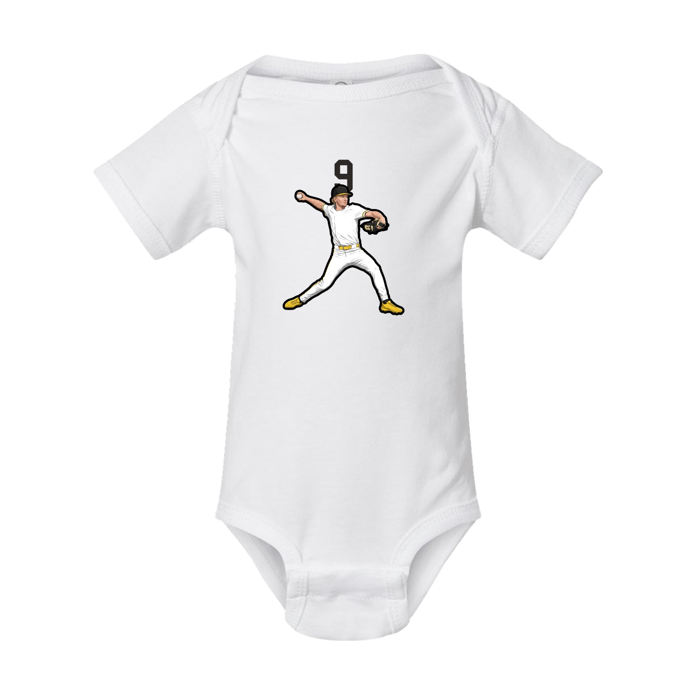 Baby Onesie — Number Top in White