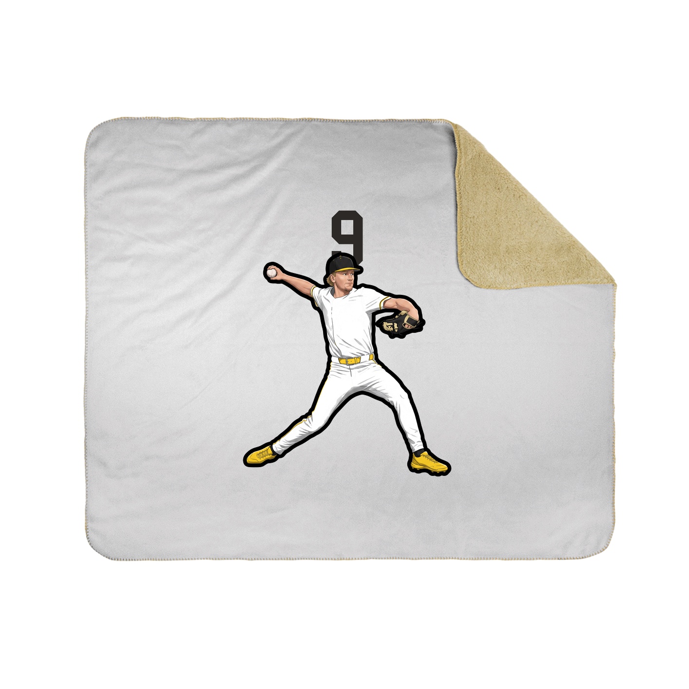 Throw Blanket — Number Top in White
