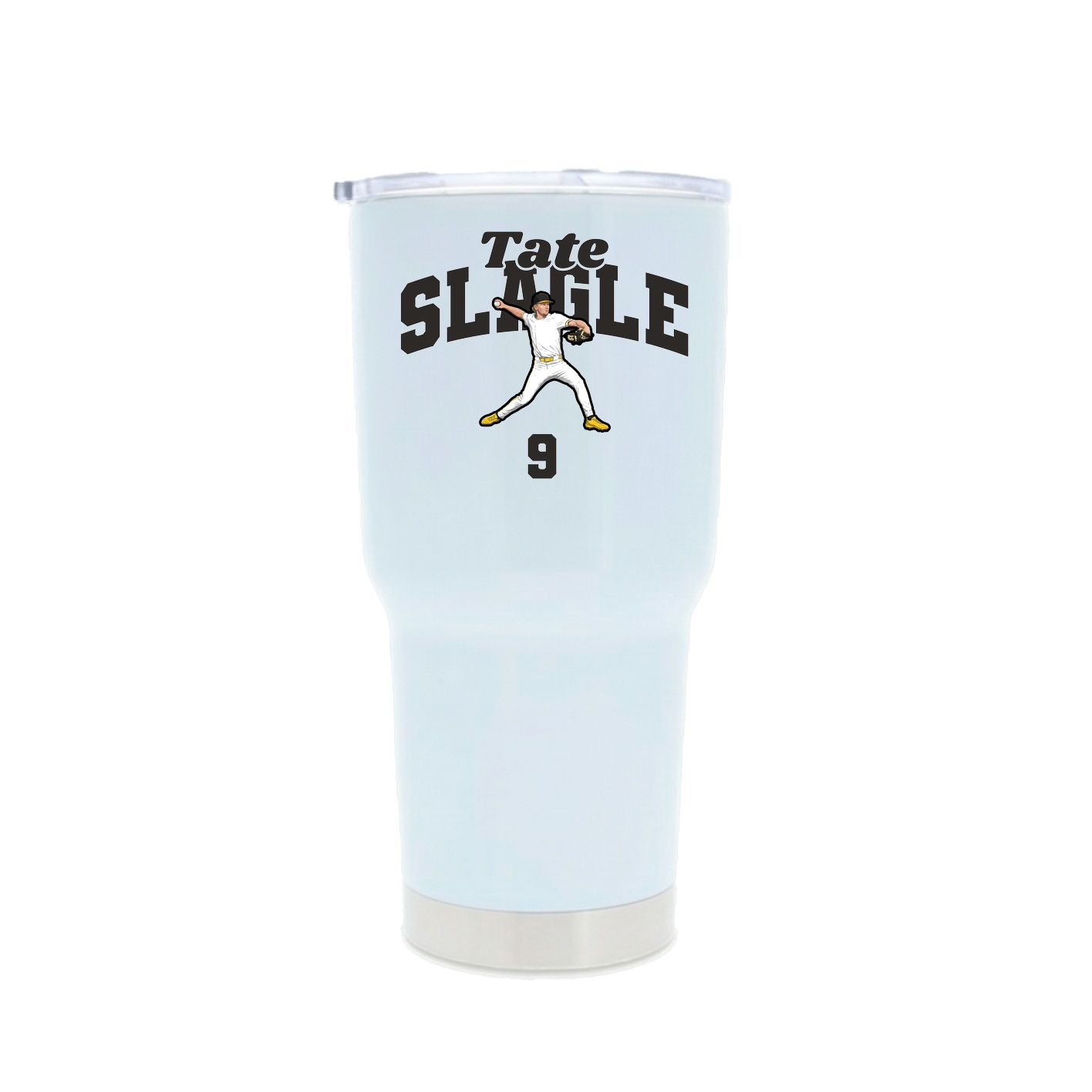 30oz Stainless Steel Tumbler — Signature Arch in White