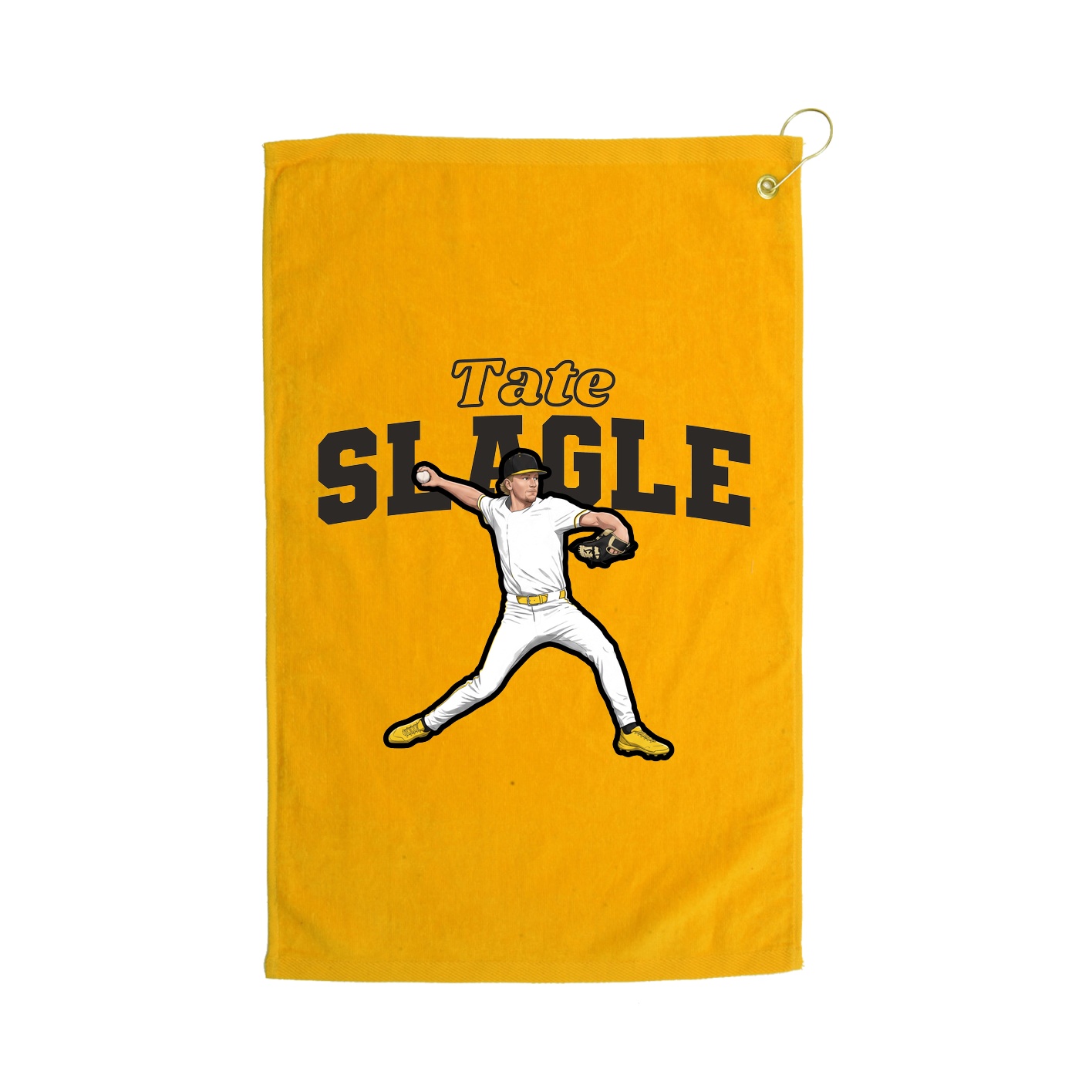 Golf Towel — Name Arch in Gold
