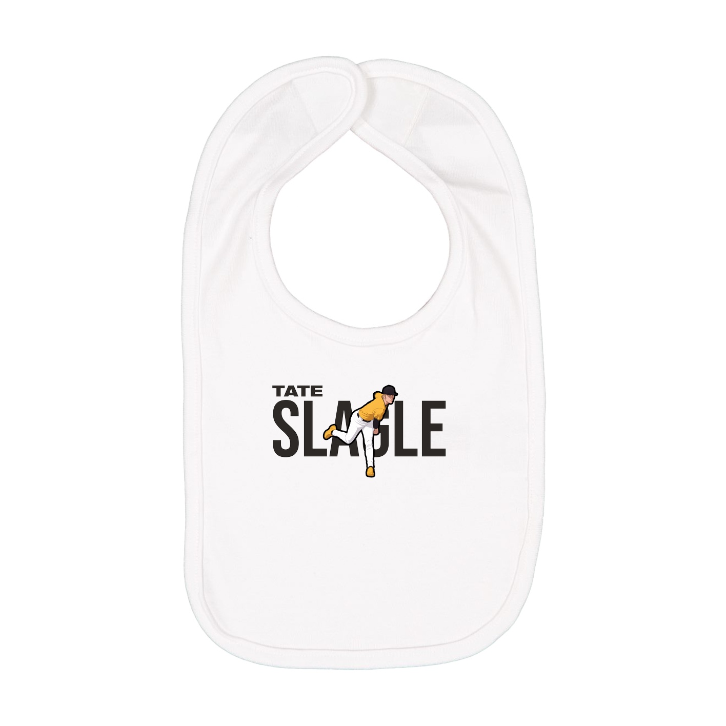 Infant Bib — Player Name in White