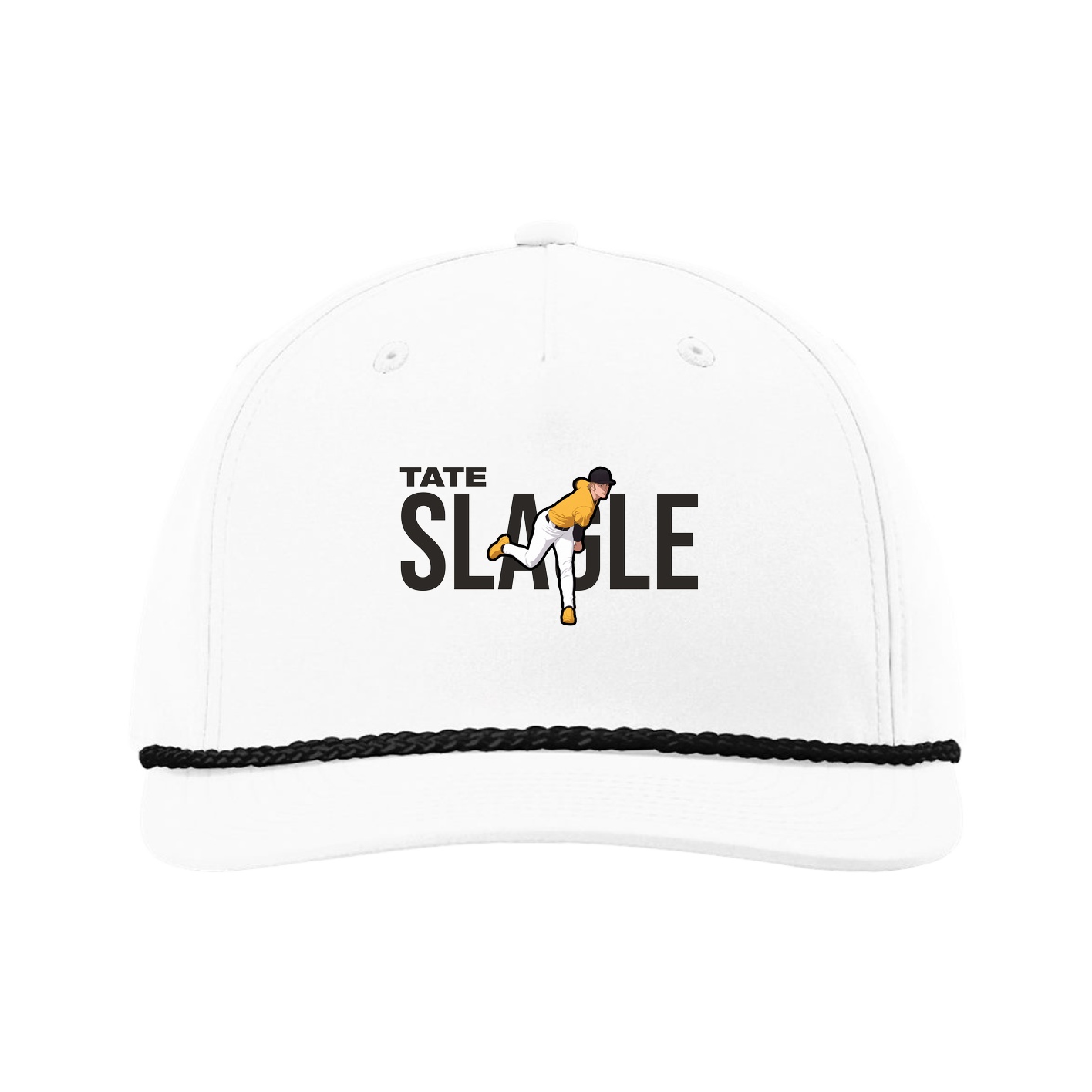 Five-Panel Classic Rope Cap — Player Name in White