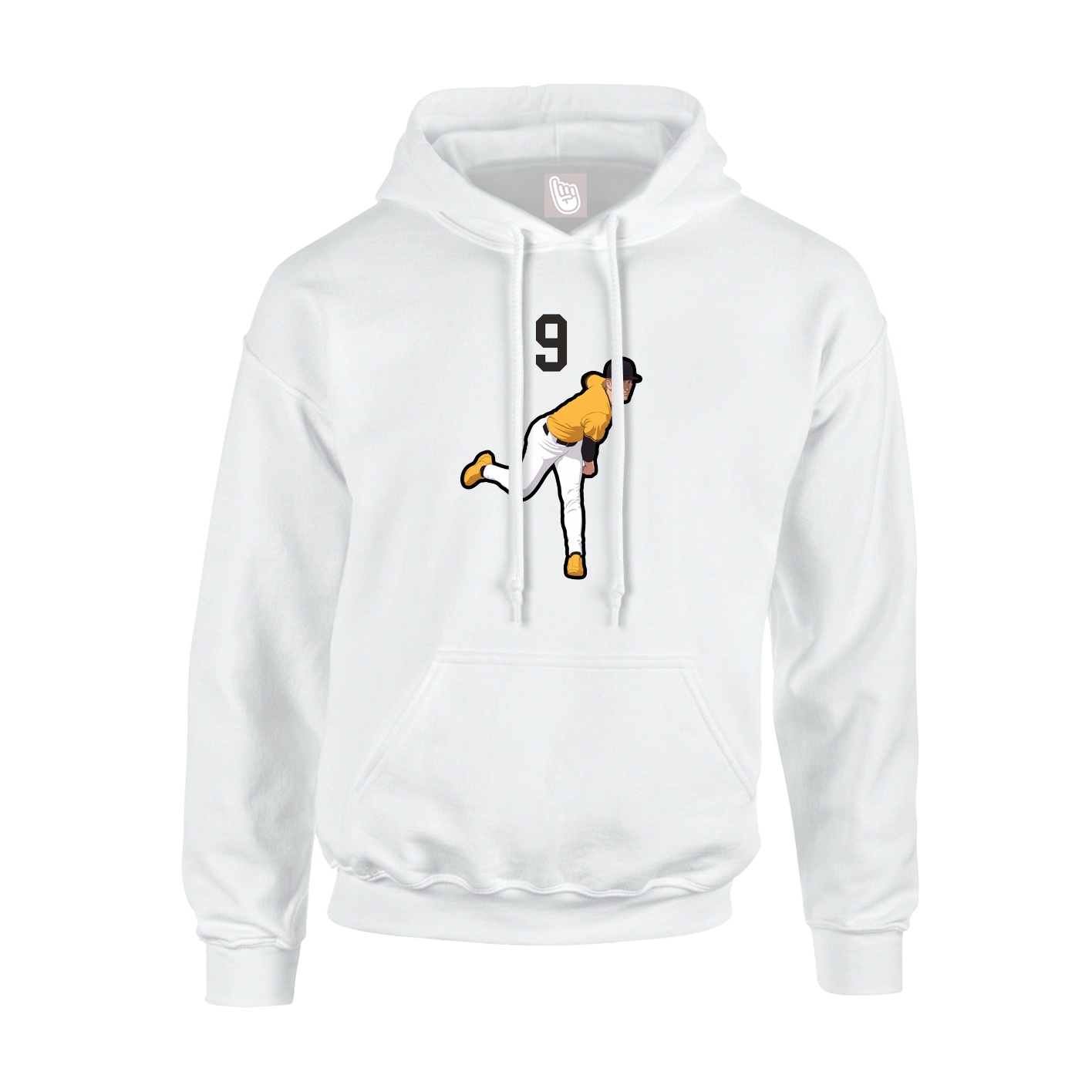 Youth Hoodie — Number Top in White