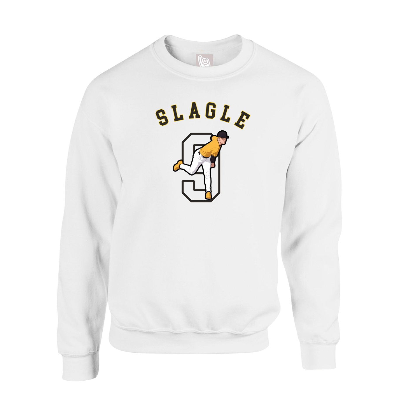 Fleece Crew — Shirsey Arch in White