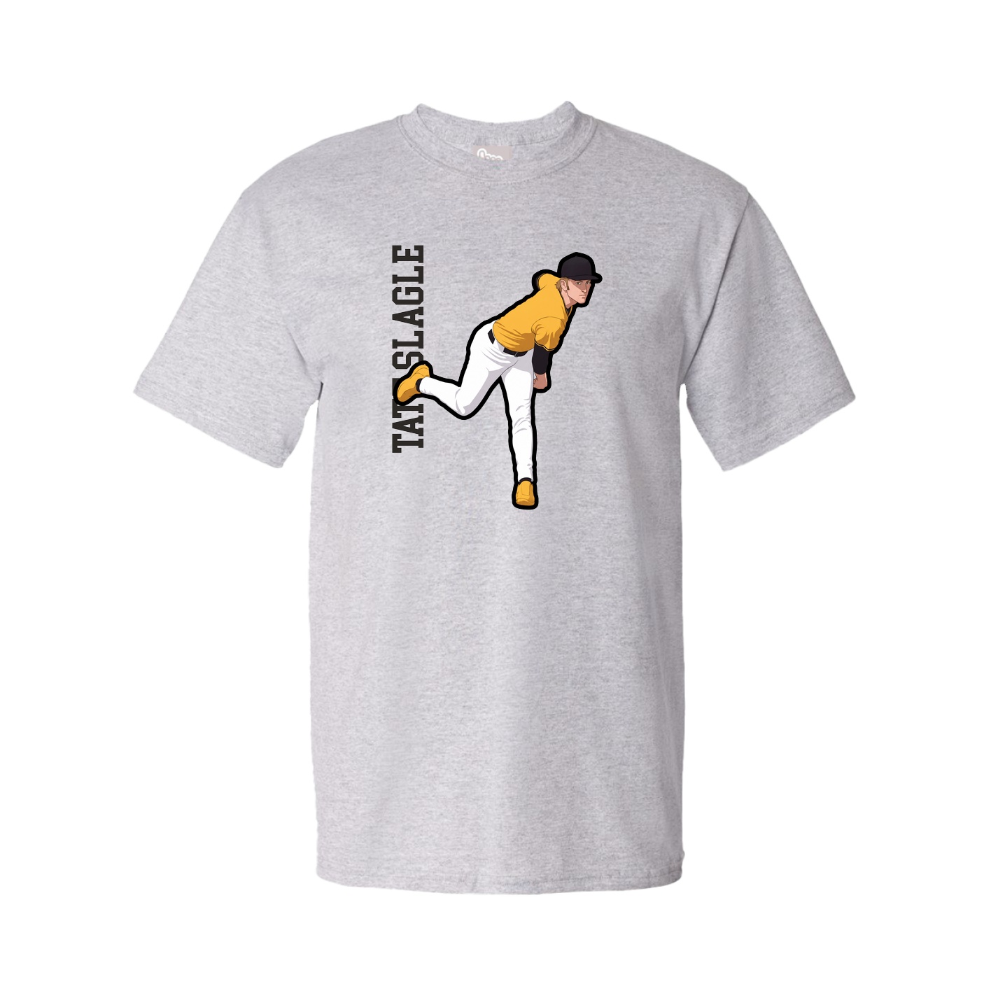 Tee — Name Vertical in Grey