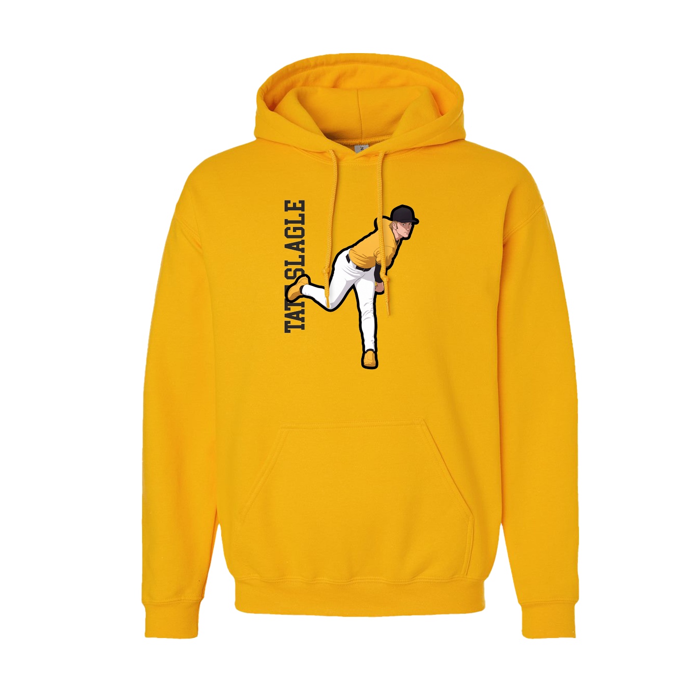Hoodie — Name Vertical in Gold