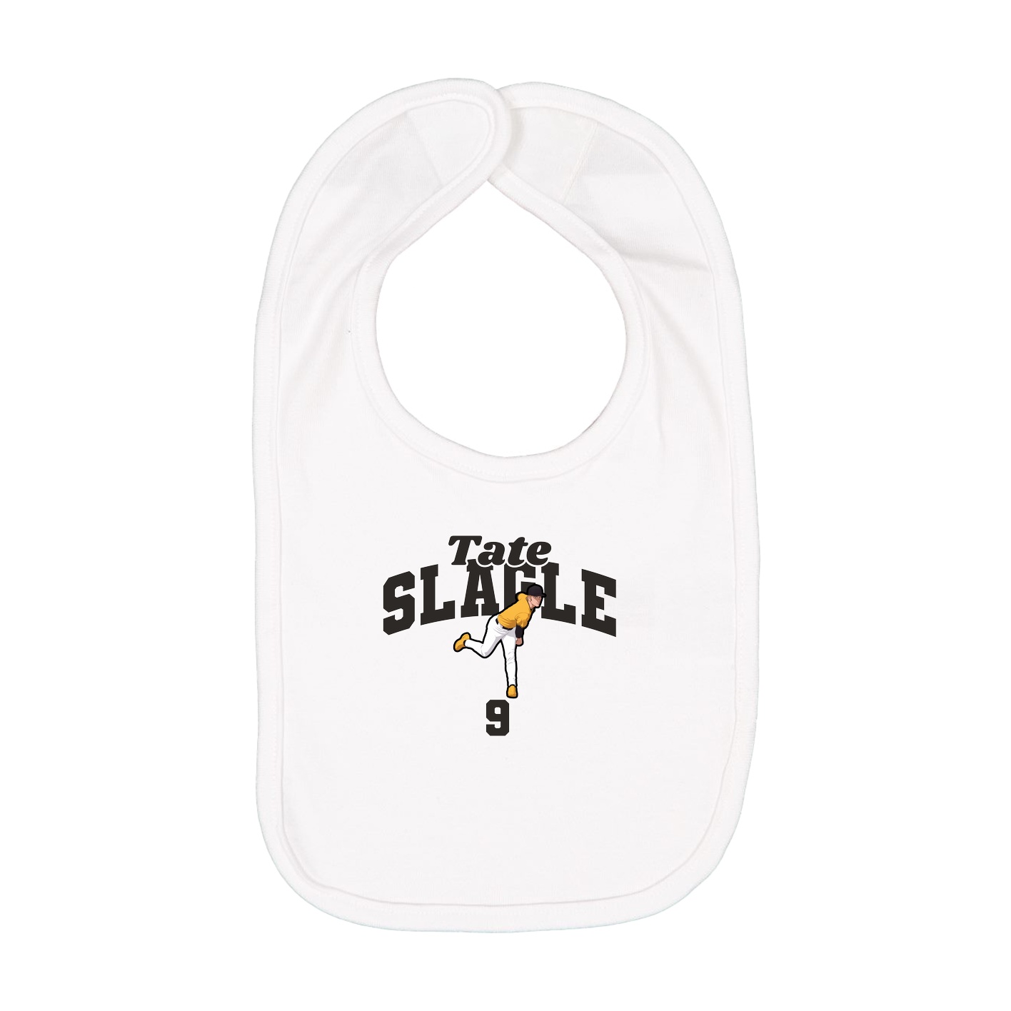 Infant Bib — Signature Arch in White