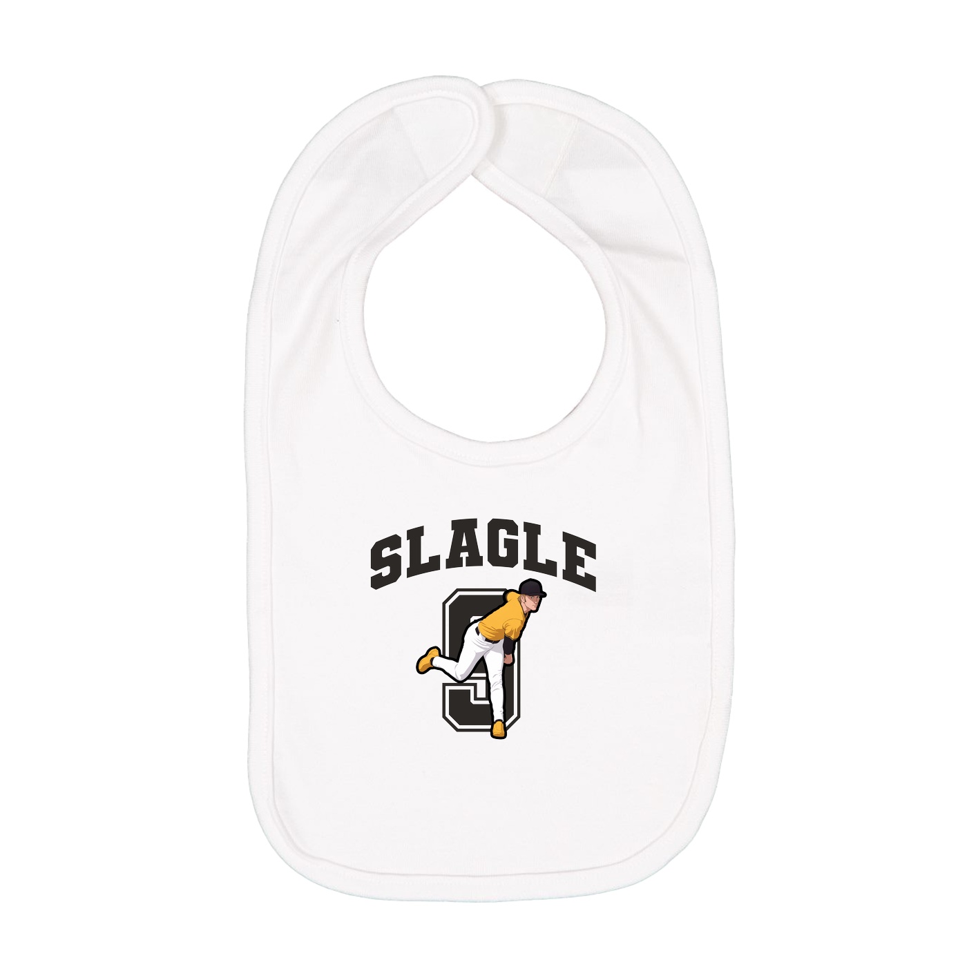 Infant Bib — Number in White