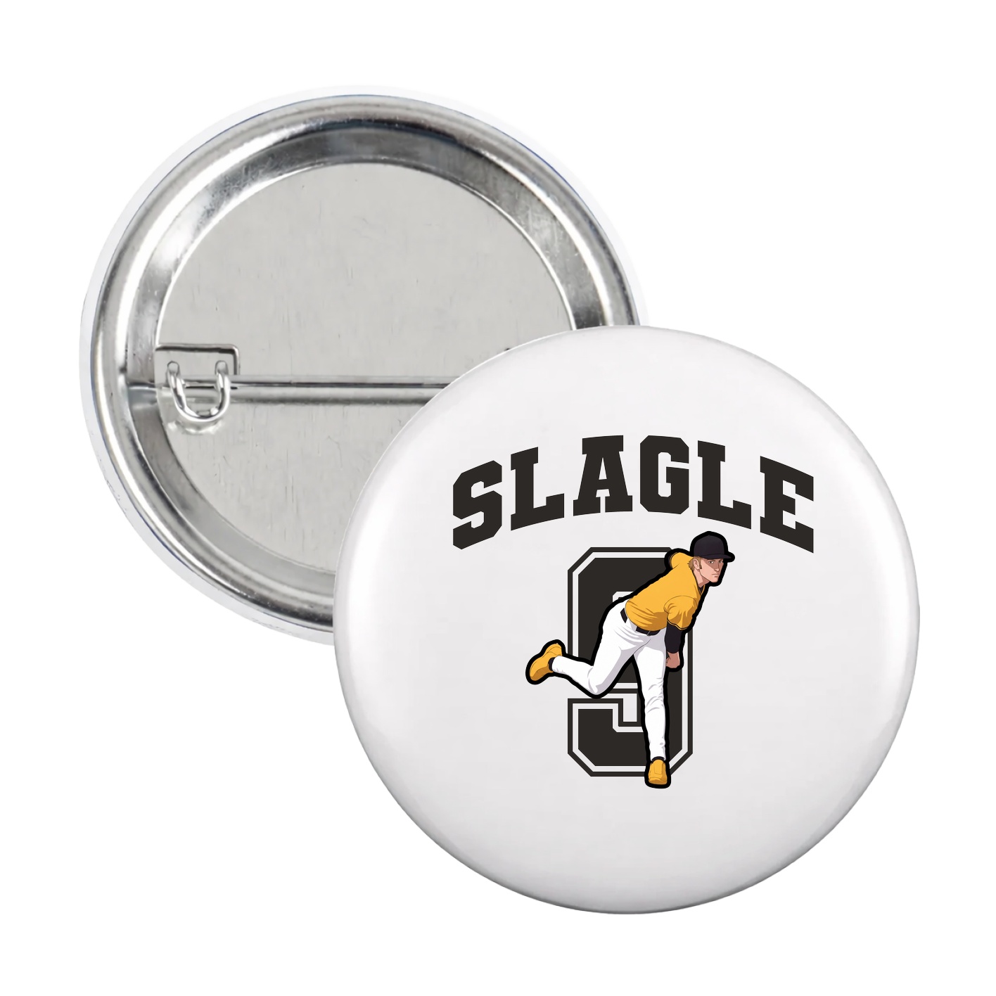 Game Day Button — Number in White