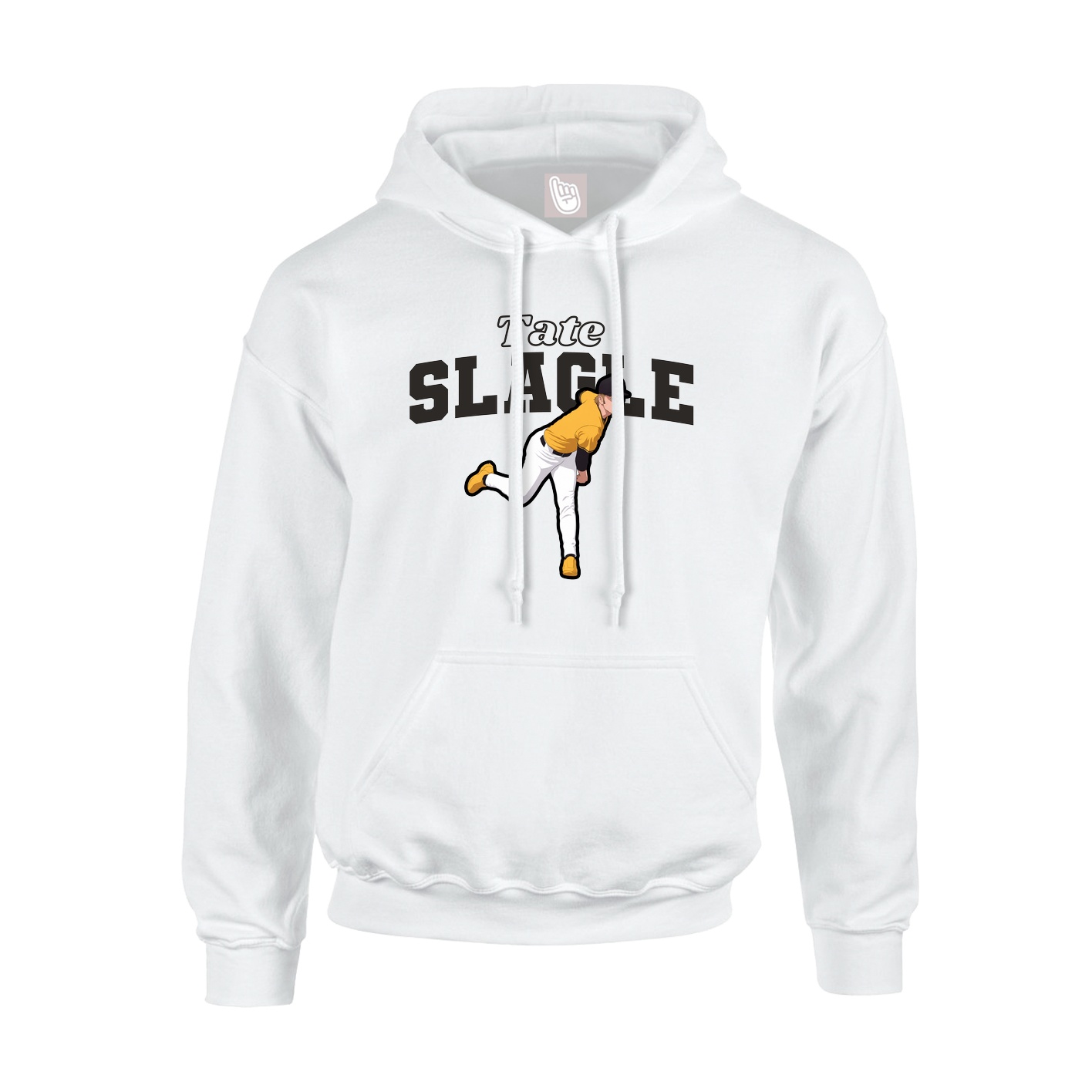 Hoodie — Name Arch in White