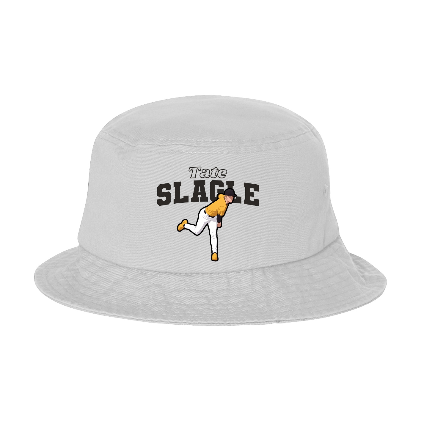 Bucket Cap — Name Arch in White