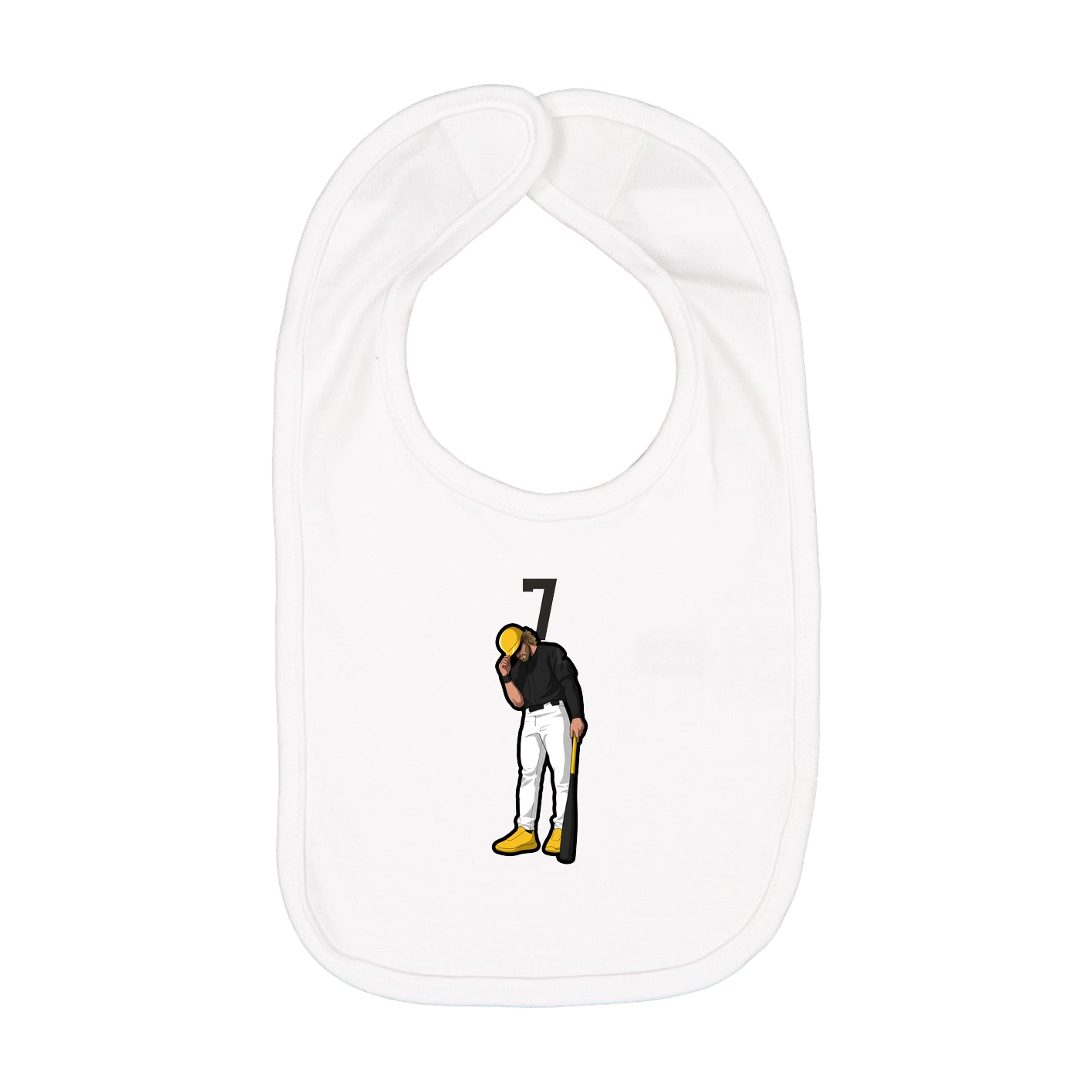 Infant Bib — Number Top in White