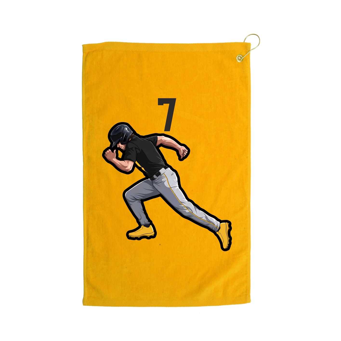 Golf Towel — Number Top in Gold