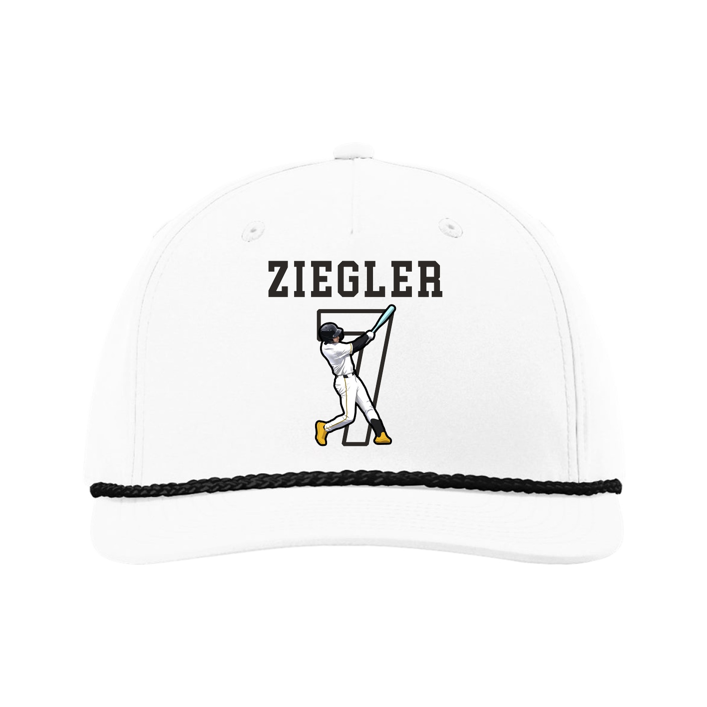 Five-Panel Classic Rope Cap — Shirsey in White