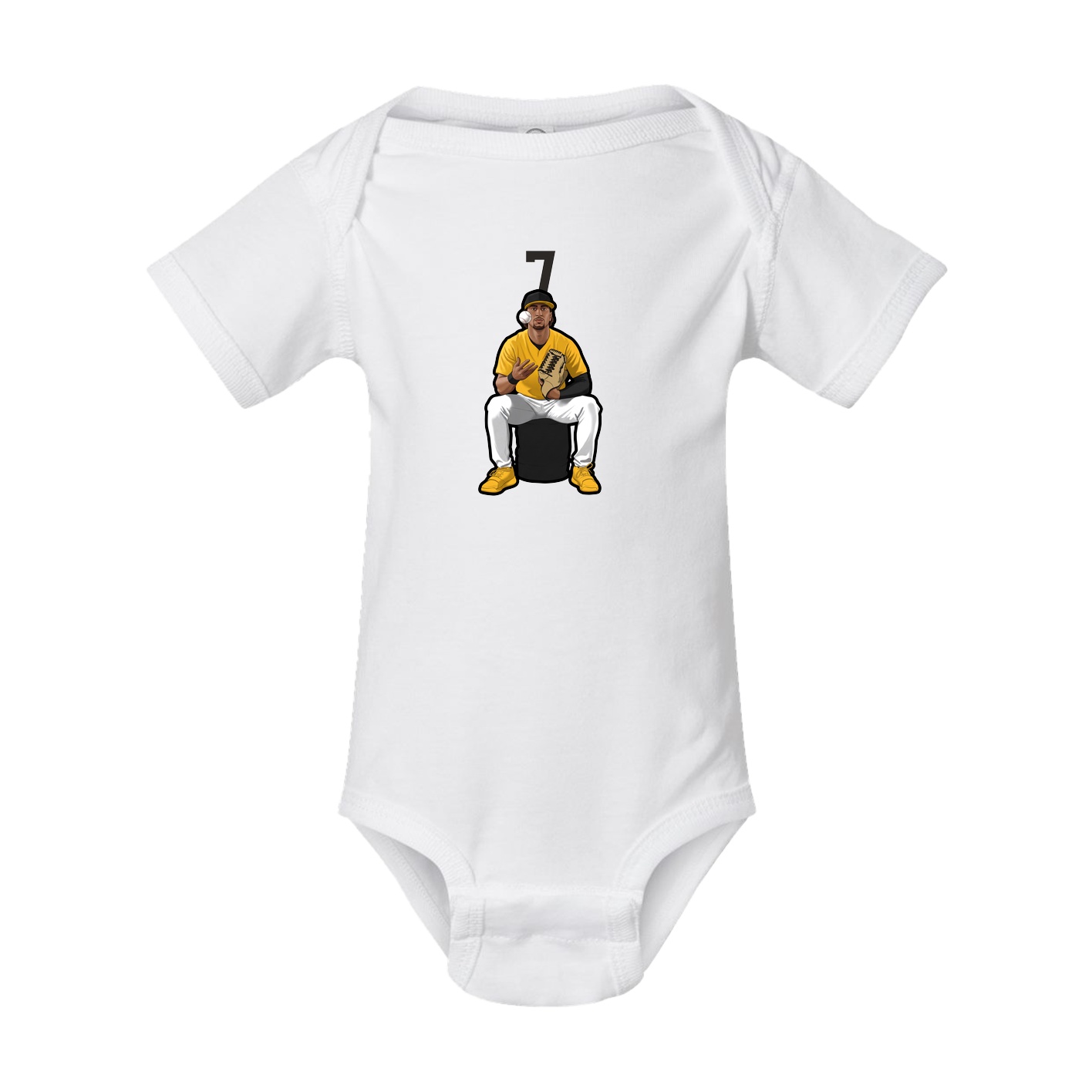 Baby Onesie — Number Top in White