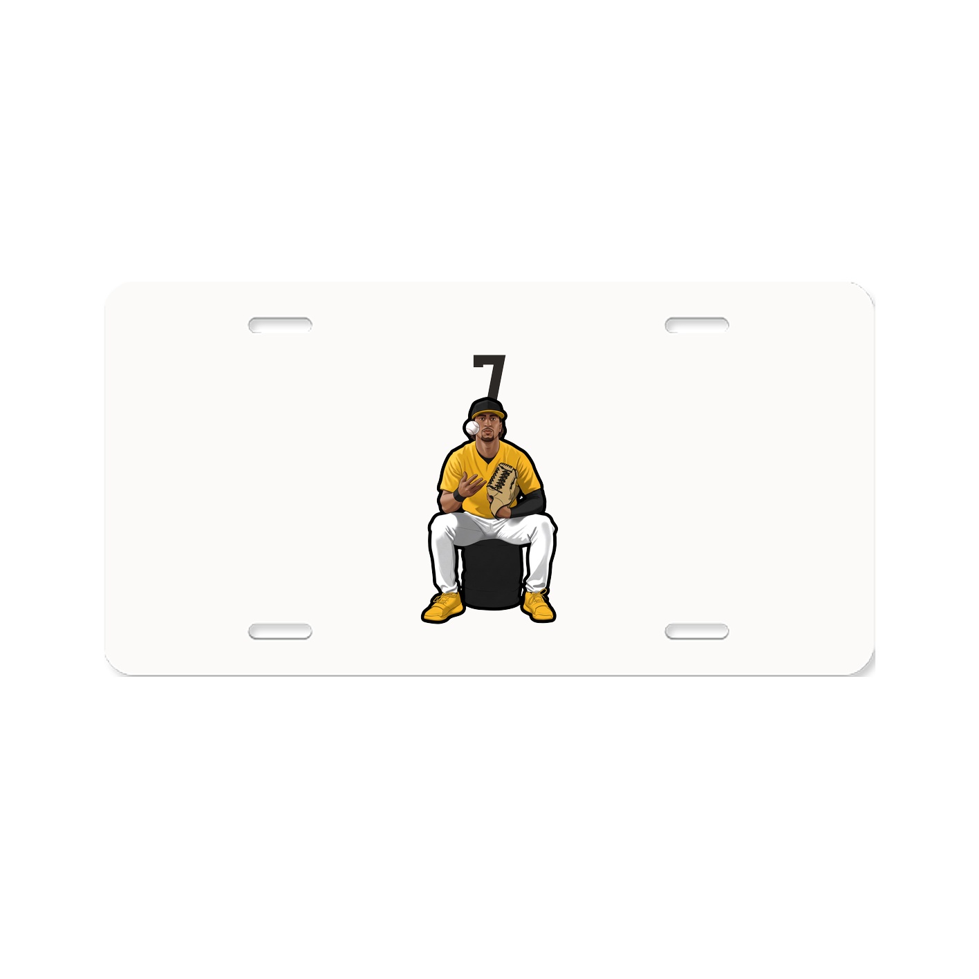 License Plate — Number Top in Classic