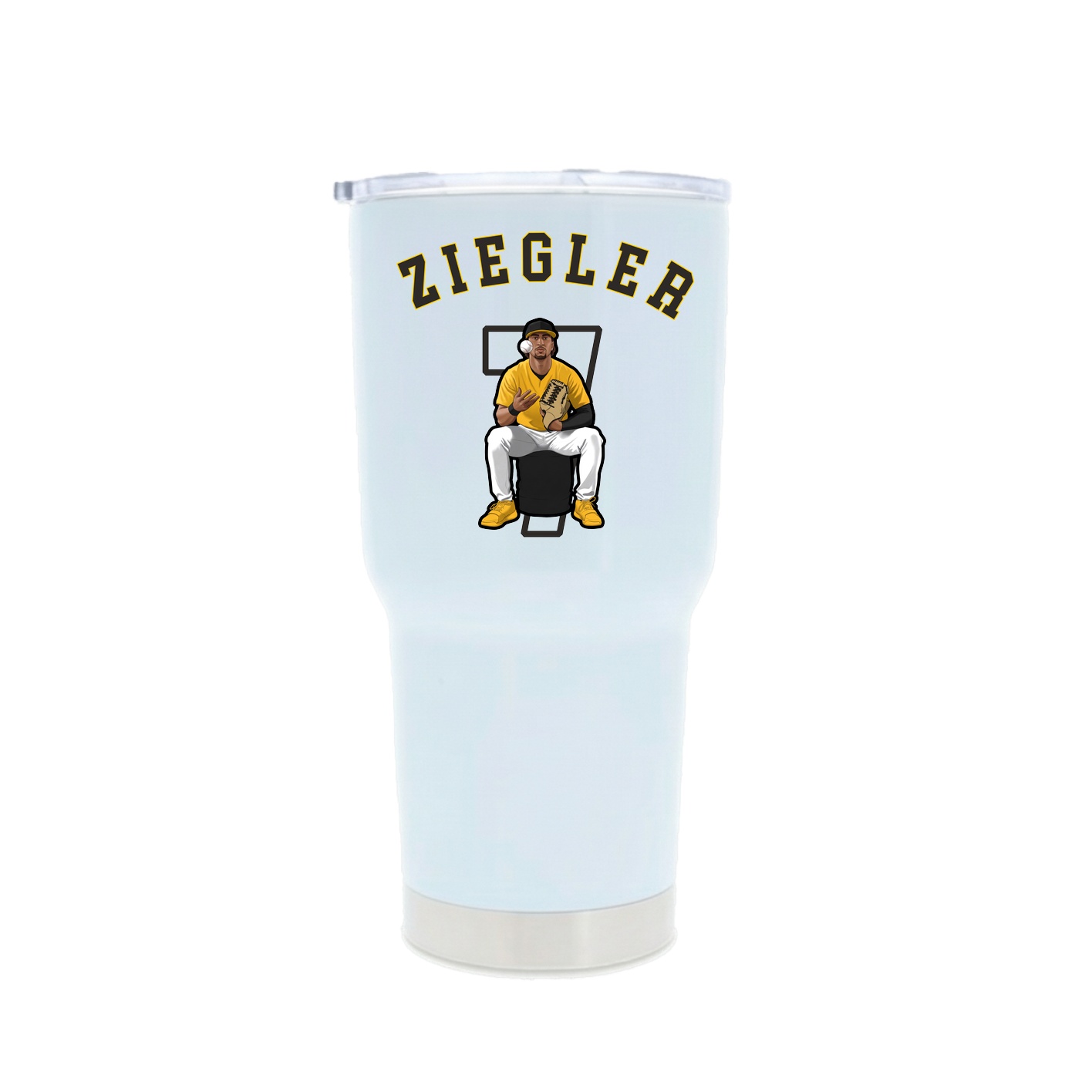 30oz Stainless Steel Tumbler — Shirsey Arch in White