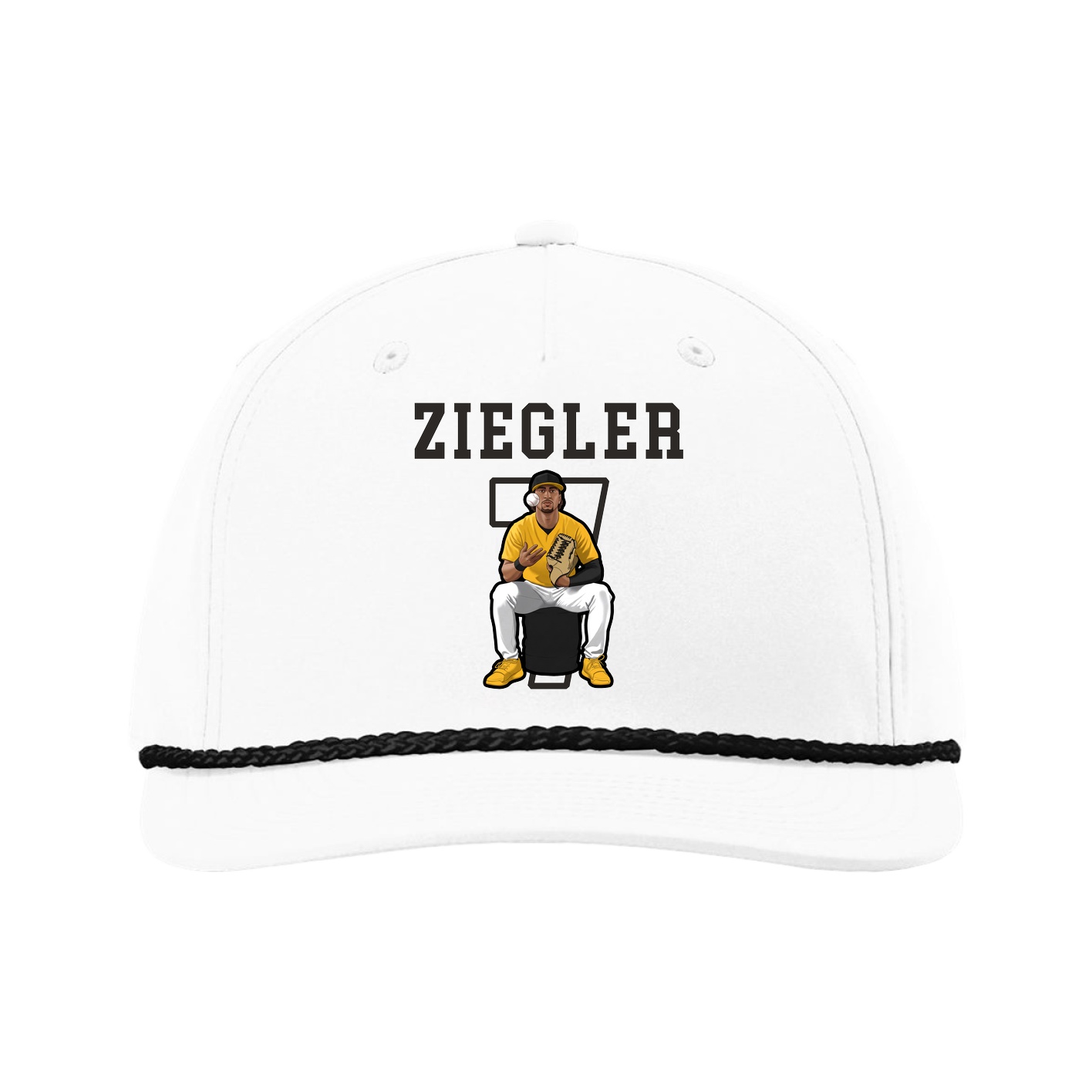 Five-Panel Classic Rope Cap — Shirsey in White
